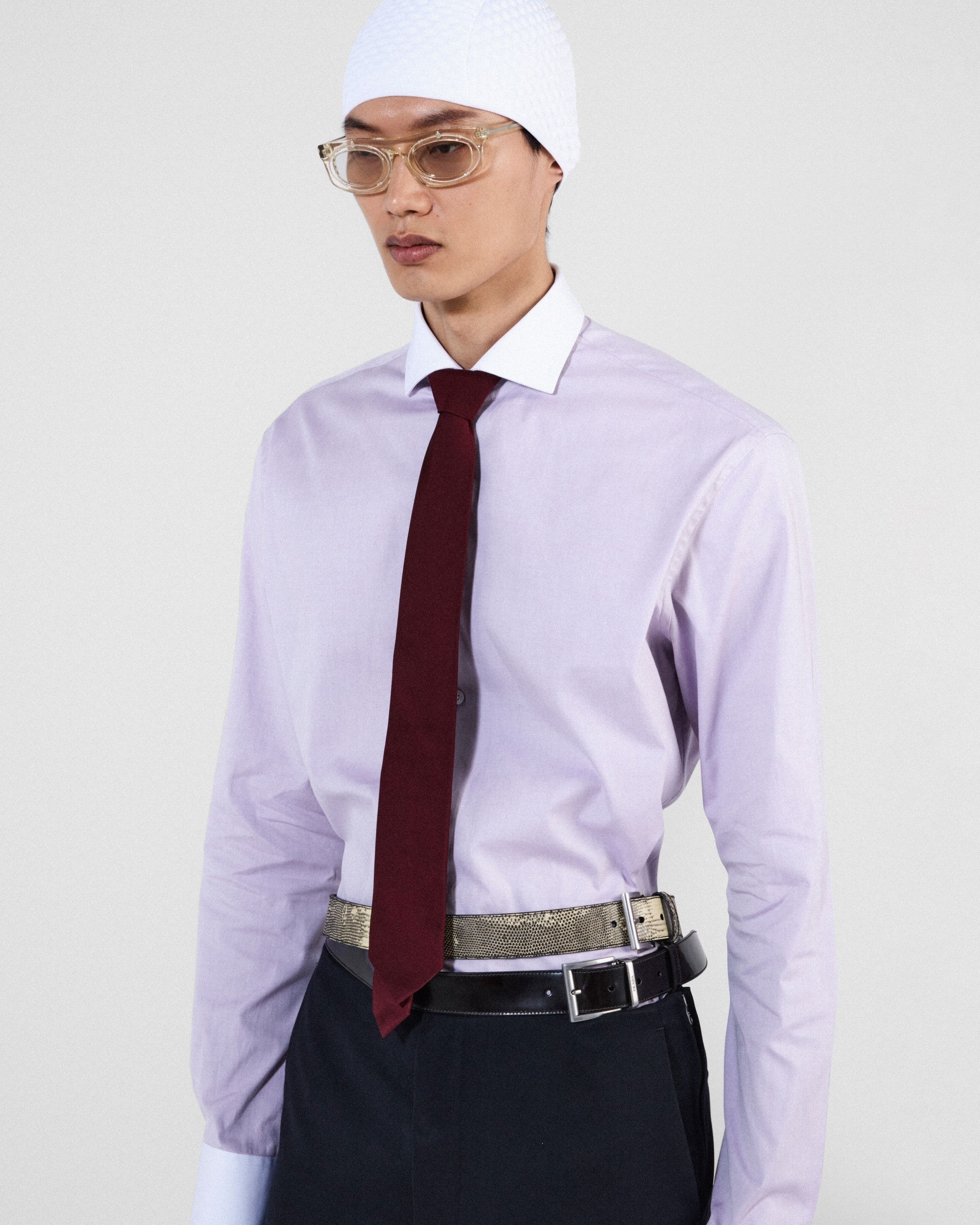 Prada oc11z0625 Shirt in Lilac/White Size US XL / EU 56 / 4 - 6 Thumbnail