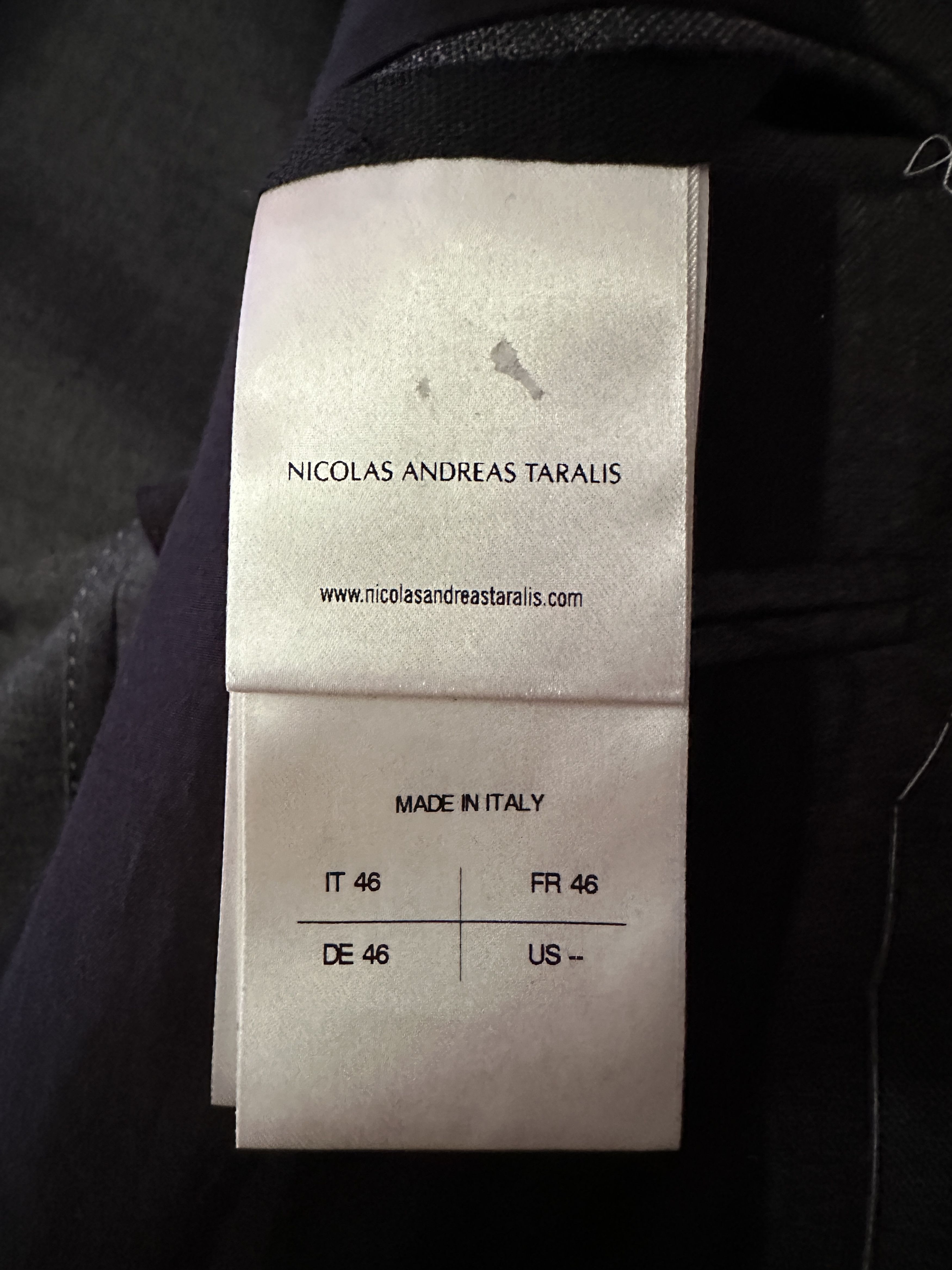 Nicolas Andreas Taralis NICOLAS ANDREAS TARALIS LOOSE THREAD JACKET BLAZER BLACK Size 46R - 7 Thumbnail