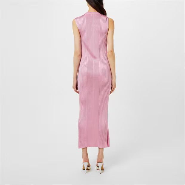 Jil Sander o1g2r1mq1024 Ribbed Maxi Dress in Purple Size XXS / US 00 / IT 34 - 6 Thumbnail