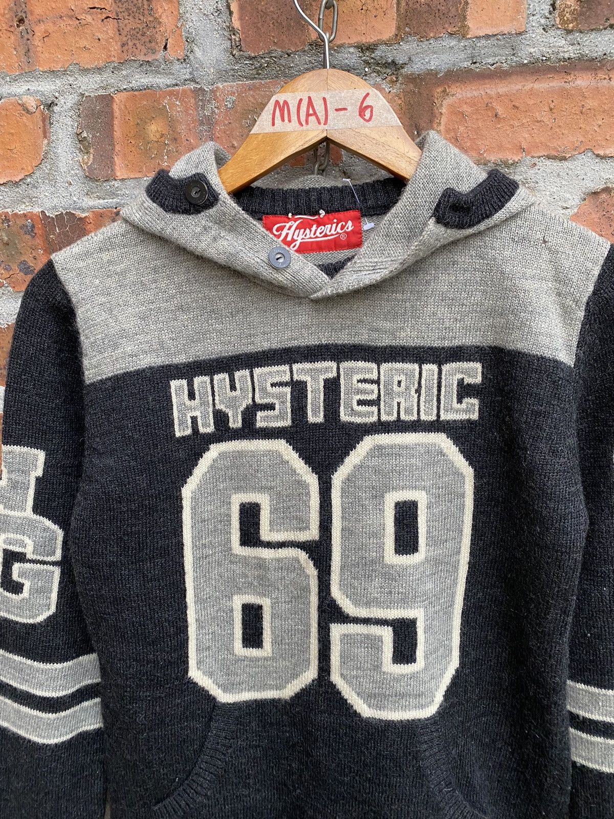 Hysteric Glamour 1990s Hysteric wool raglan hoodies Size S / US 4 / IT 40 - 3 Thumbnail
