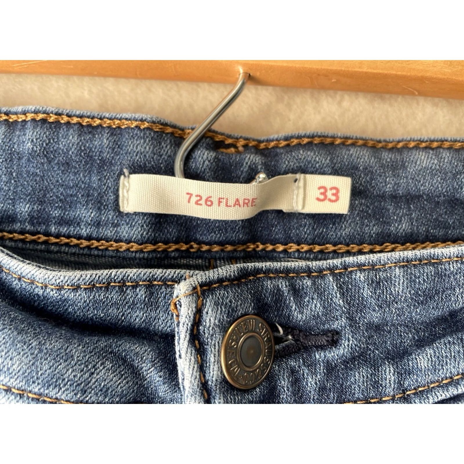 Levi's Levi's Women Cut Off Shorts Size 33 Summer Travel Beach Elastane Blue Denim Size 24" / US 00 / IT 34 - 3 Thumbnail