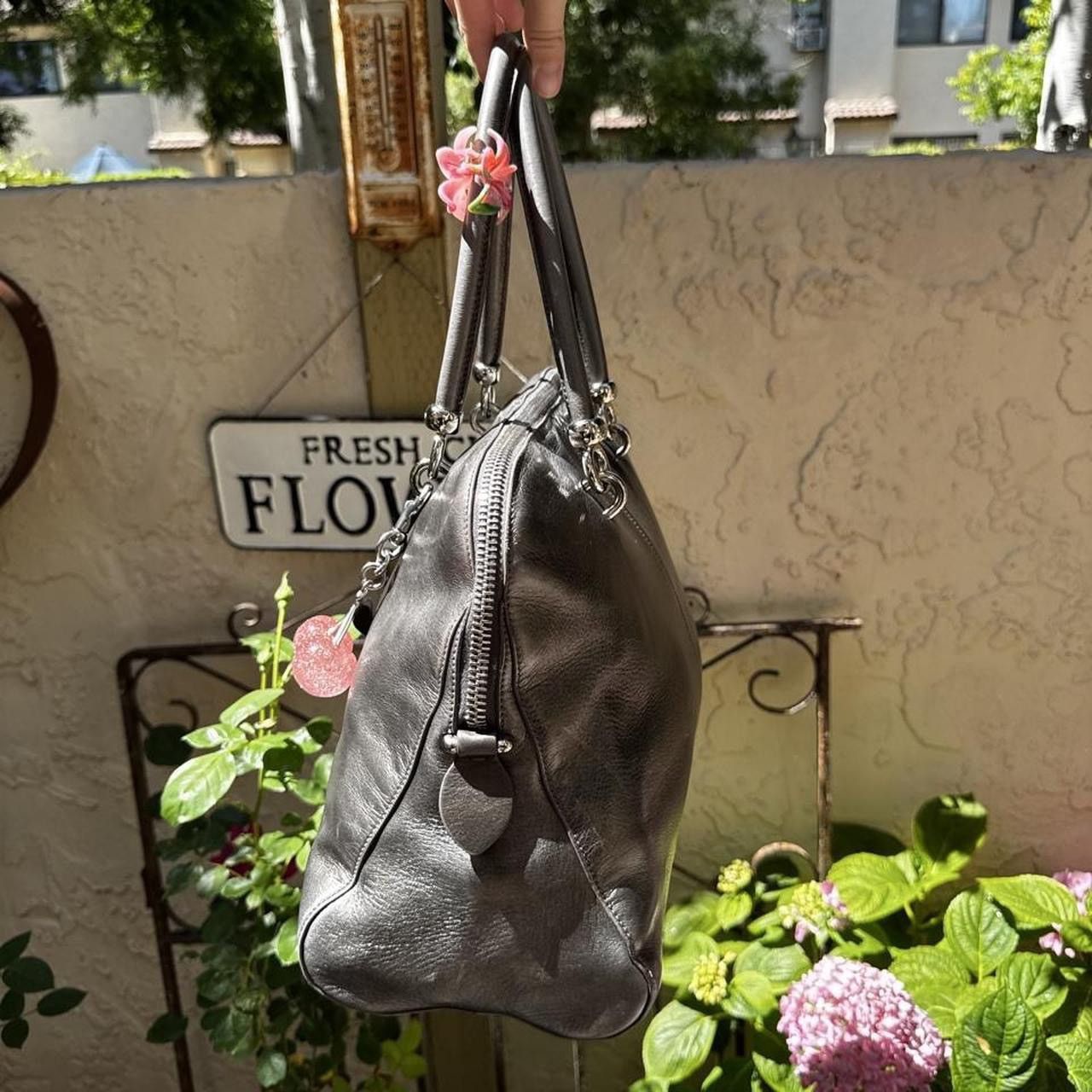 Tod's Tod’s Dark Metallic Leather Bowler Bag Size ONE SIZE - 5 Thumbnail