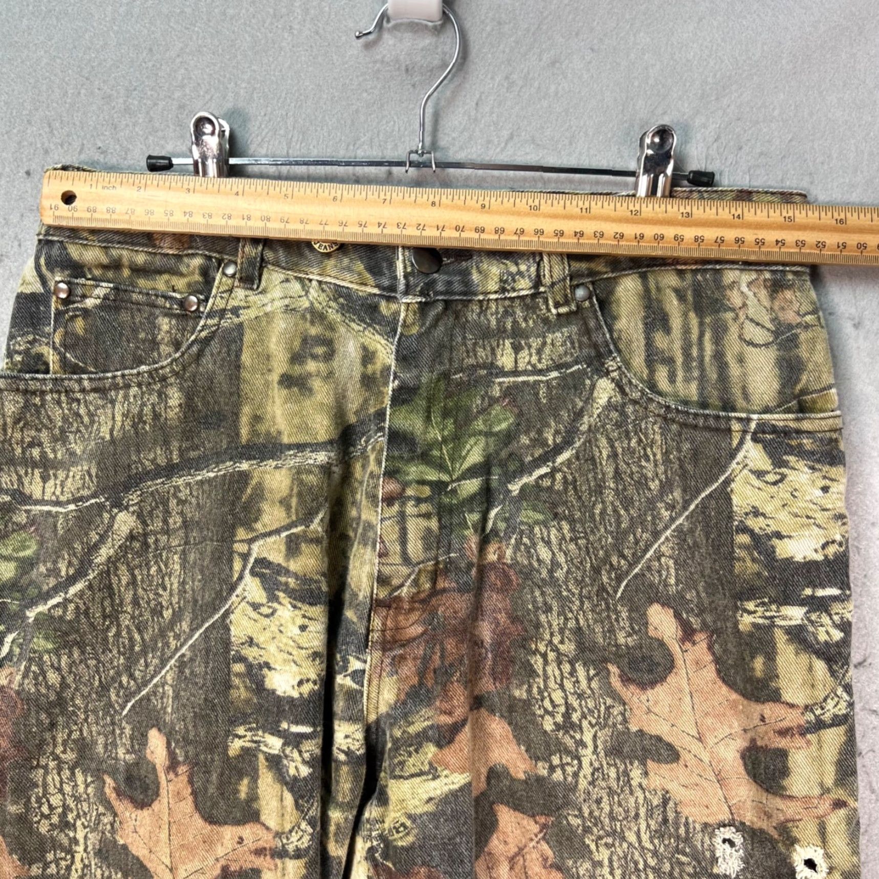 Realtree Braided River Mens 32 x 28 Real Tree Camouflage Pants Cotton Outdoor Hunting Camouflage Pockets Straight Ankle Boomers fall winter 90s Mens Size US 32 / EU 48 - 5 Thumbnail