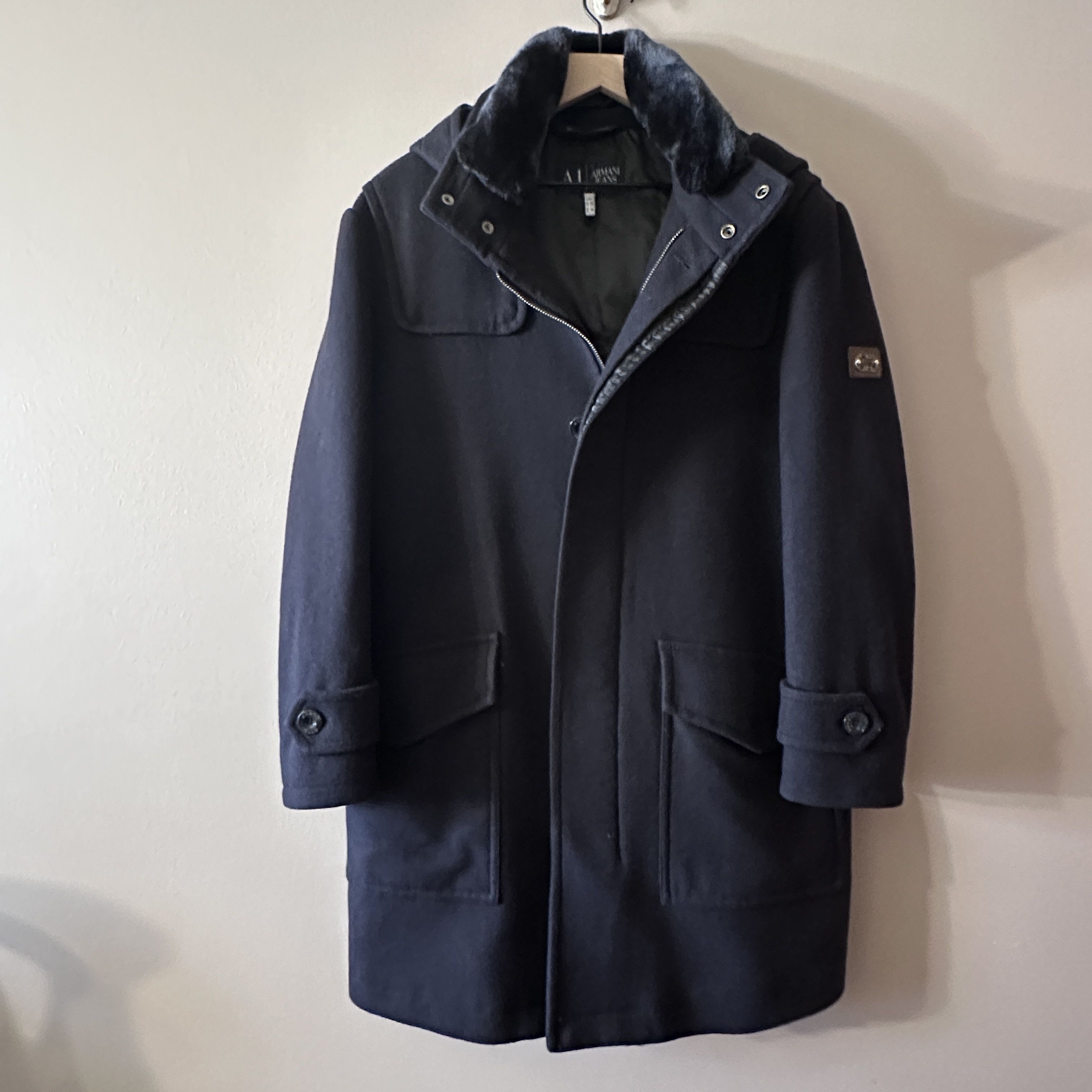 Armani Armani Jeans 30 Anneversario Black Peacoat Size US M / EU 48-50 / 2 - 2 Thumbnail
