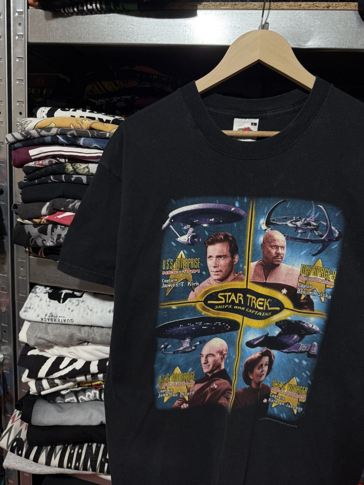 Vintage Vintage 2000 Star Trek Ships And Captains Movie T-Shirt Size US L / EU 52-54 / 3 - 3 Thumbnail