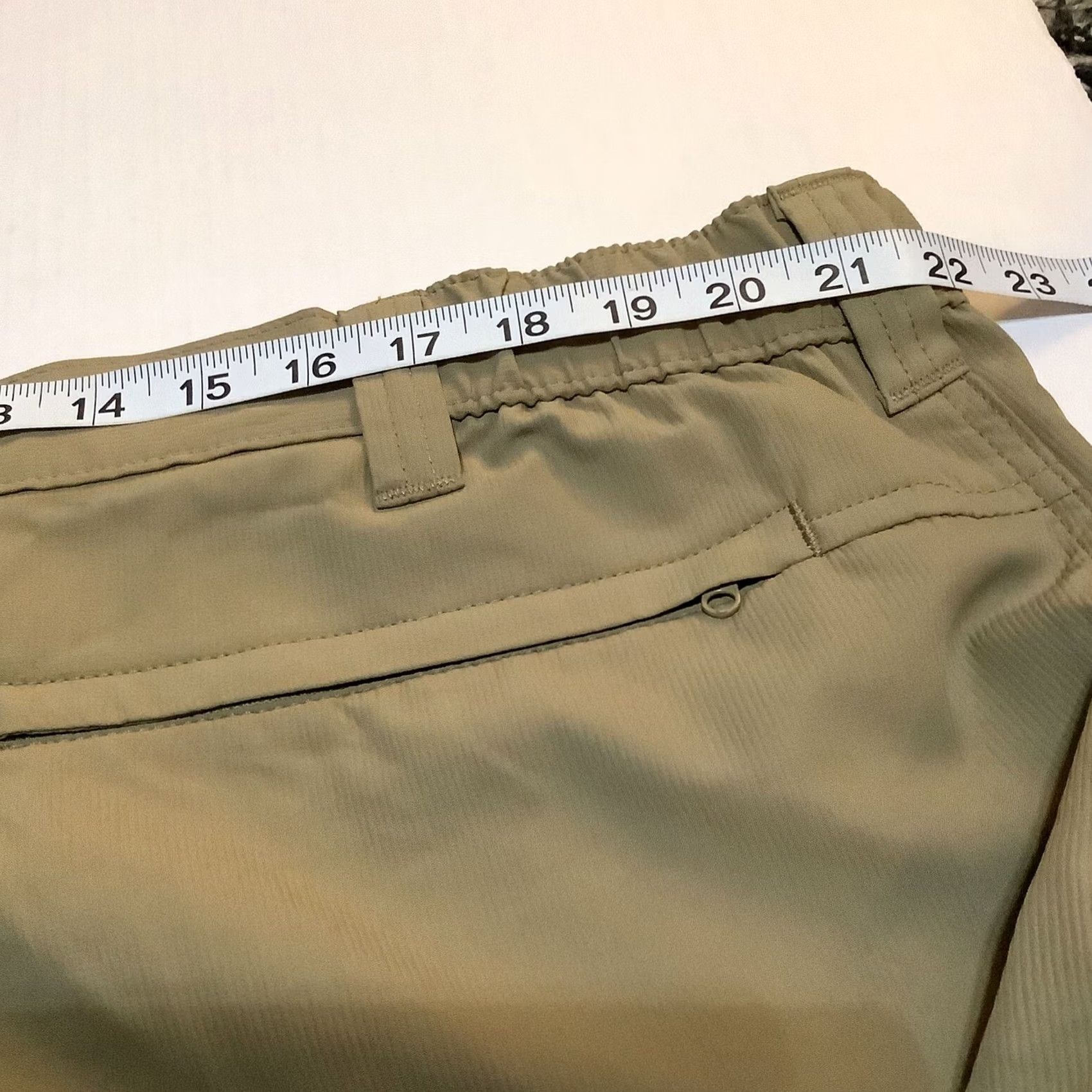 Wrangler Wrangler Performance Shorts Mens 44 Beige Polyester 5-Pocket 10in Inseam Outdoor Travel Regular Waist Elastic Pocket Beiges? Size US 44 / EU 60 - 4 Thumbnail