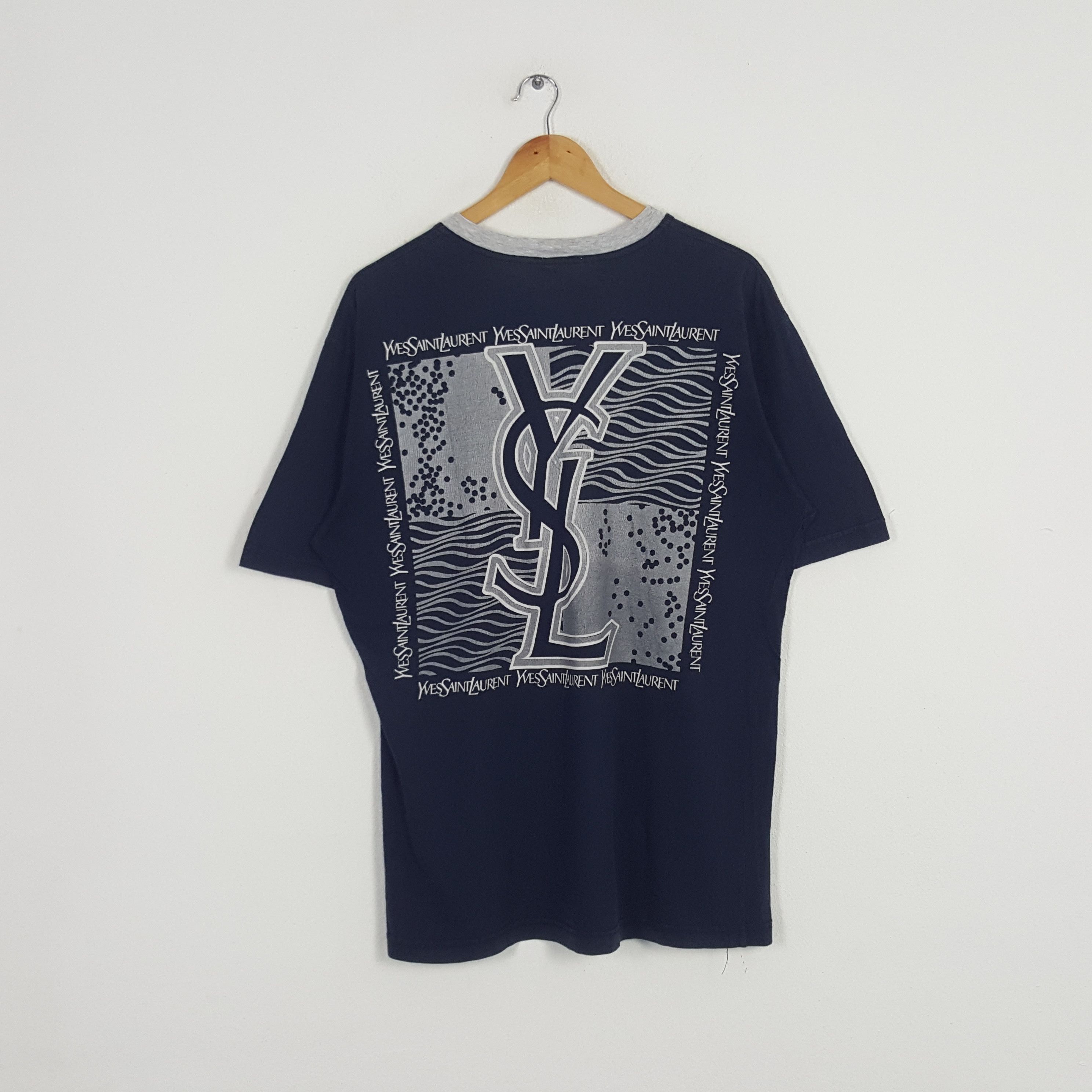 Vintage × Yves Saint Laurent Vintage Yves Saint Laurent Italian Brand Tshirt Size US L / EU 52-54 / 3 - 1 Thumbnail