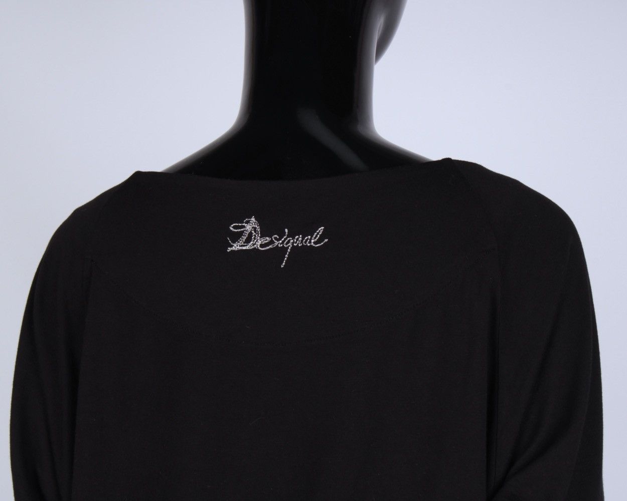 Designer × Desigual DESIGUAL Viscose Blend Black Flower Rhinestones Tops Blouse Size L / US 10 / IT 46 - 7 Thumbnail
