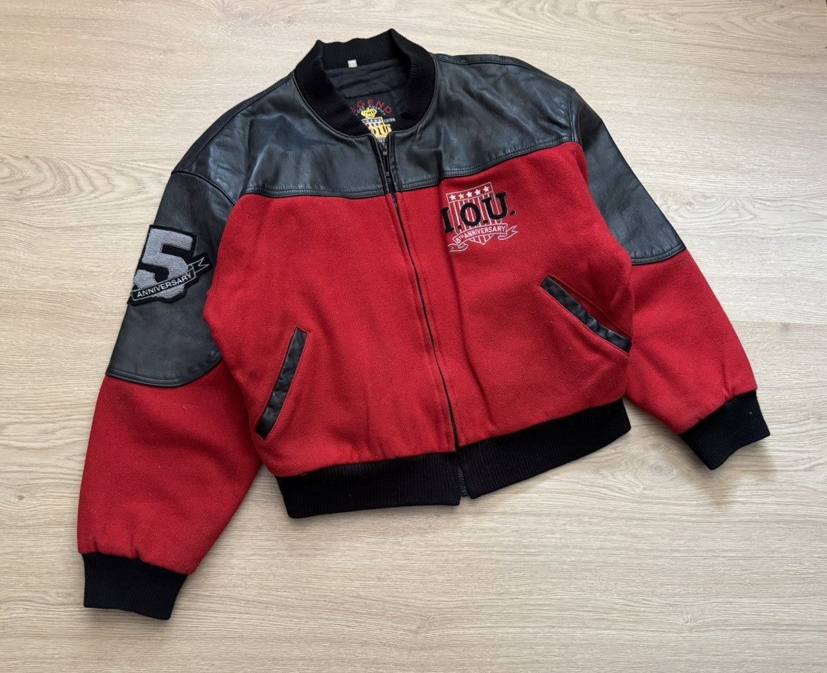 Genuine Leather Vintage 90’s Legend Across America Leather Bomber Jacket Size US L / EU 52-54 / 3 - 1 Thumbnail