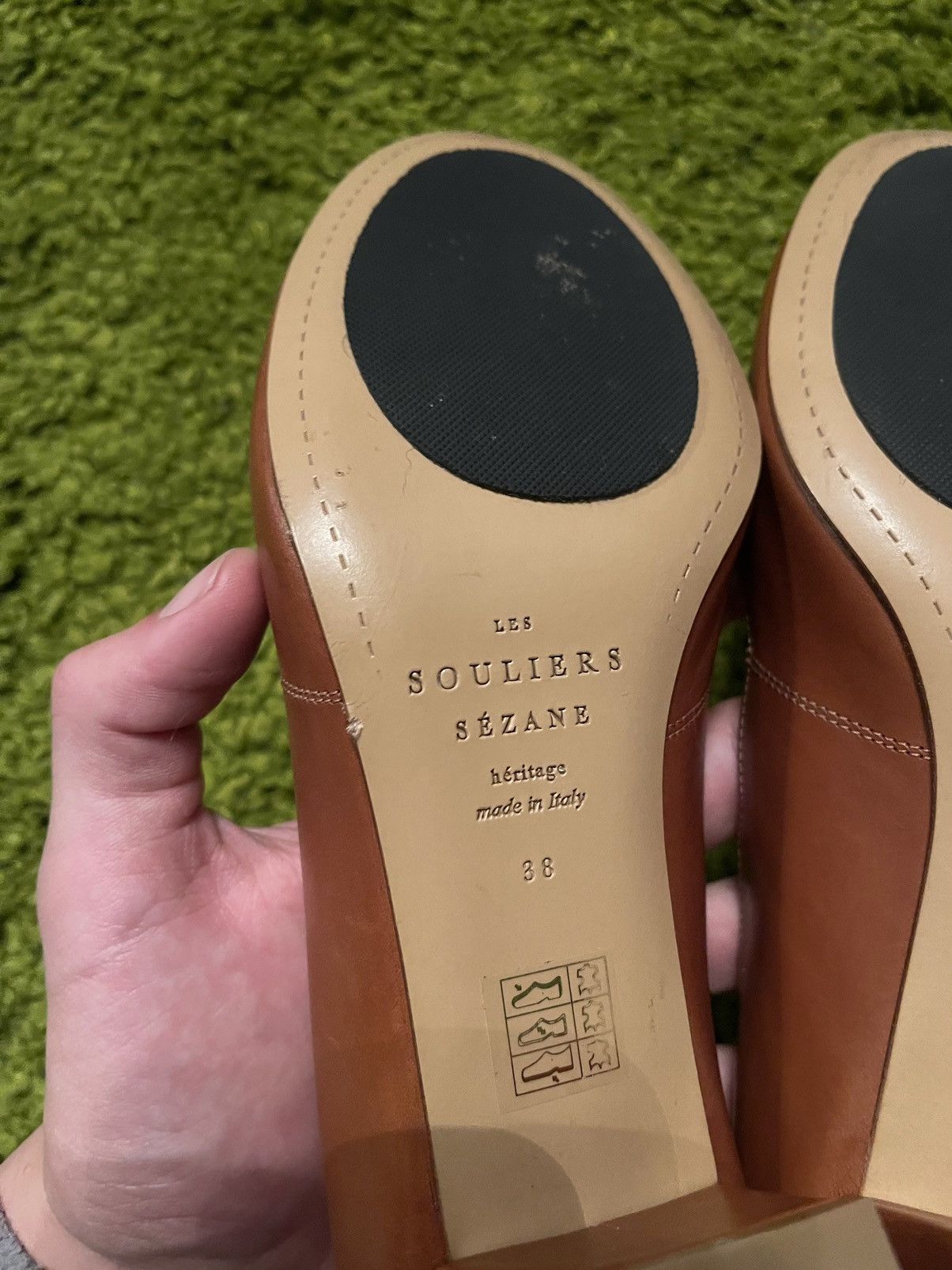 Designer × Sezane Sezane real leather heels shoes Size US 7 / IT 37 - 9 Thumbnail
