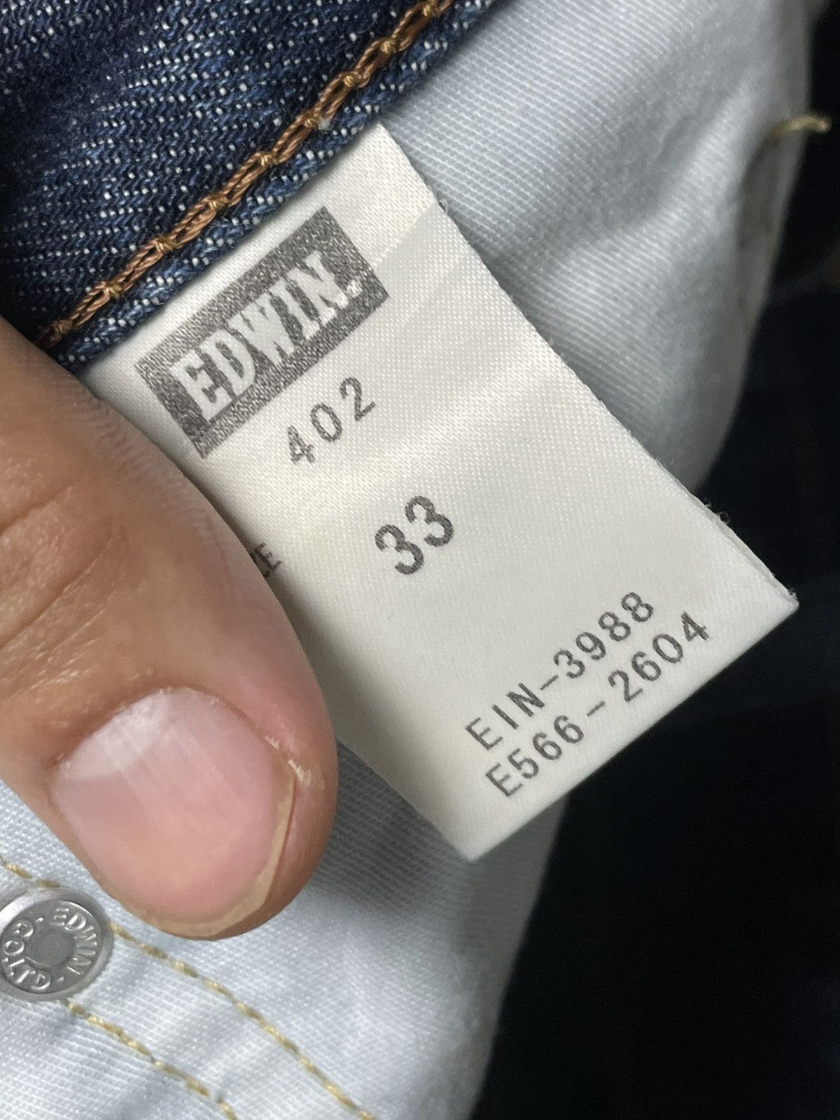 Edwin × Japanese Brand × Vintage Vintage EDWIN Straight Cut Jeans (84) Size US 34 / EU 50 - 9 Thumbnail