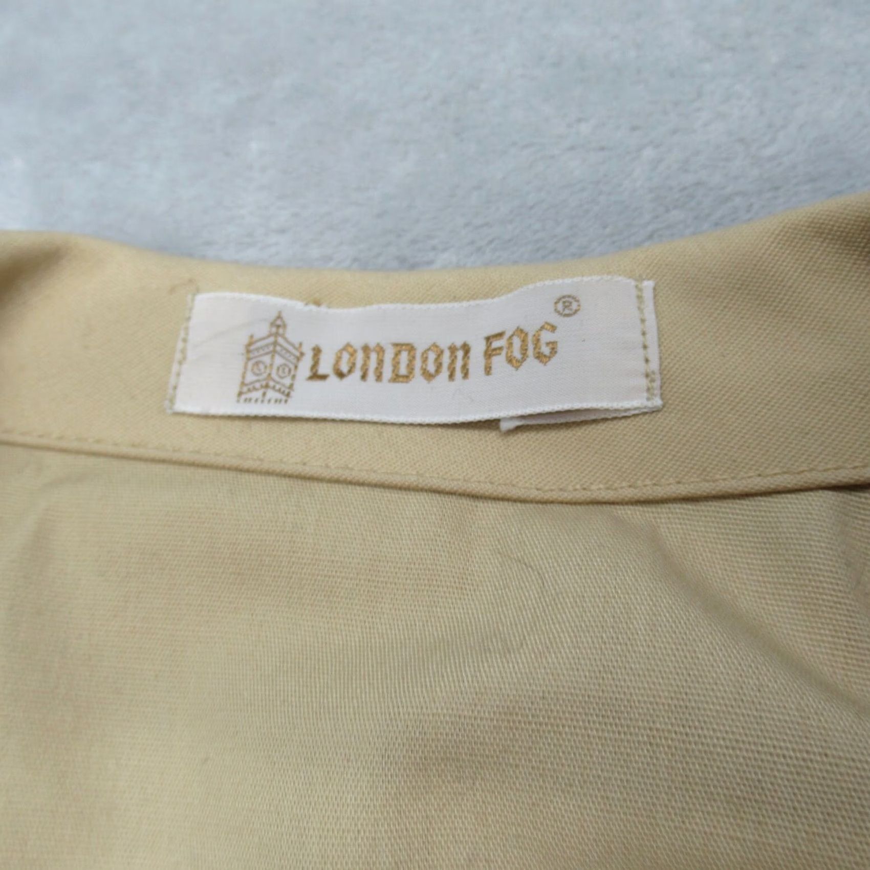 London Fog VINTAGE London Fog Jacket Mens 38R Tan Pockets Collared Adjustable Waist Tab Full Zip Size US XXS / EU 40 - 4 Thumbnail