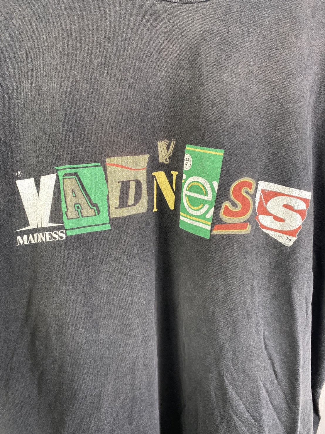 Band Tees Vintage Faded Black 90s Madness Band Tour Promo Tee Size US XL / EU 56 / 4 - 2 Thumbnail