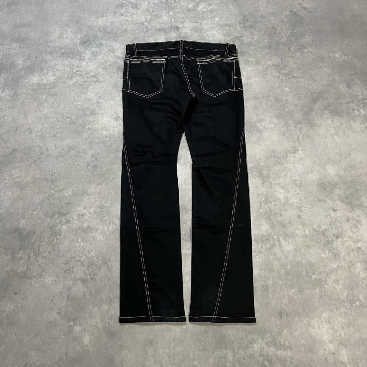 PPFM PPFM JAPANESE DESIGNER ZIP POCKET FLARE PANTS Y2K ARCHIVE Size US 35 - 11 Thumbnail