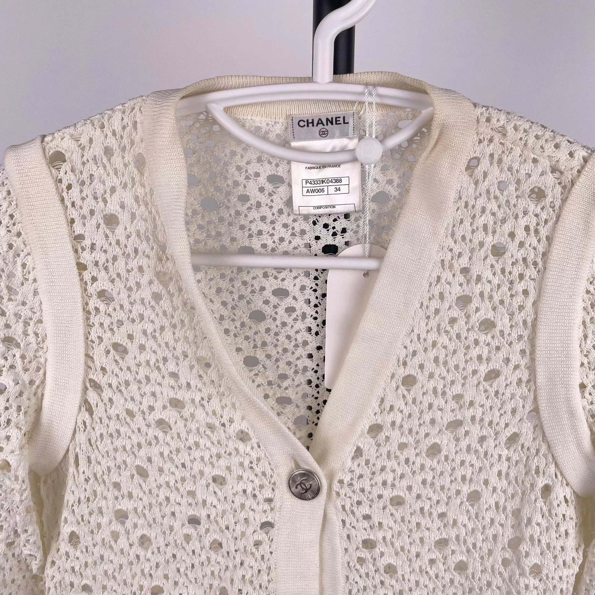 Chanel Chanel White Openwork Jacket Size XS / US 0-2 / IT 36-38 - 9 Thumbnail