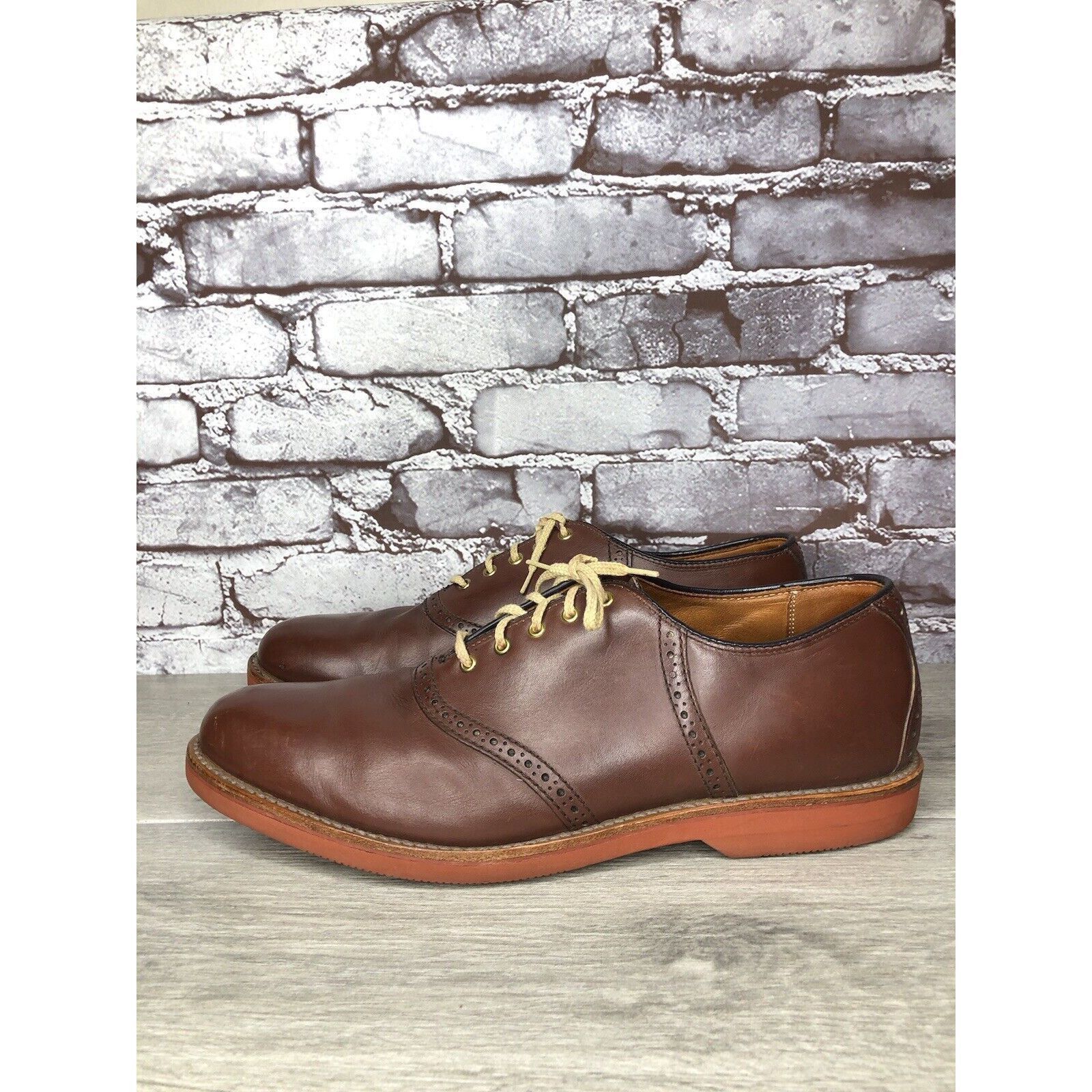 Cole Haan Cole Haan Burgundy Brown Leather Lace Up Dress Oxfords Shoes Size US 12 / EU 45 - 1 Thumbnail
