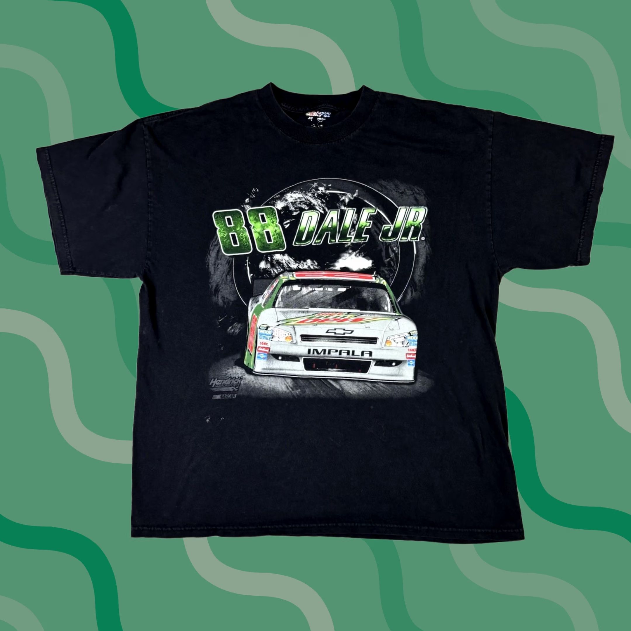 NASCAR VINTAGE Nascar Dale Jr 88 Racing T Shirt Black Cars Logo Graphic Adult Large Mens Size US L / EU 52-54 / 3 - 1 Thumbnail