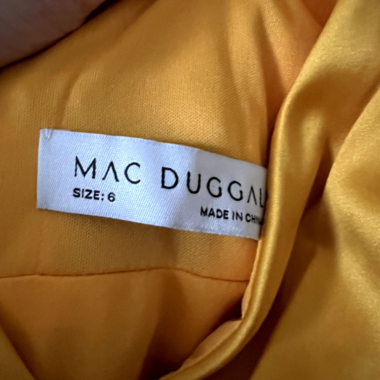 MACH & MACH Mac Duggal Satin A-line gown maxi dress marigold size 6 UB Size M / US 6-8 / IT 42-44 - 7 Thumbnail