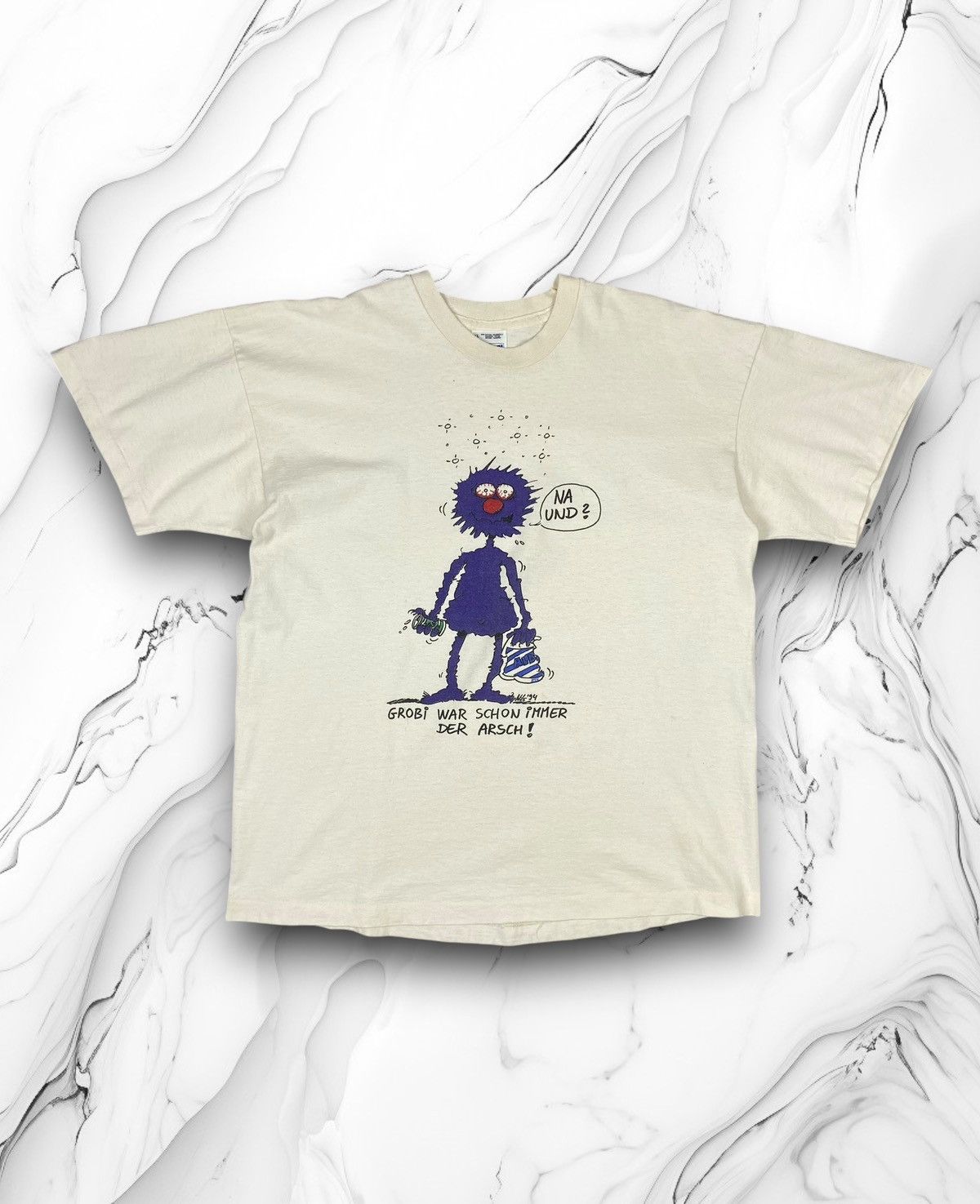 Vintage Vintage 90’s Sesame Street Grover Parody Drunk T-Shirt nin Size US XL / EU 56 / 4 - 1 Thumbnail