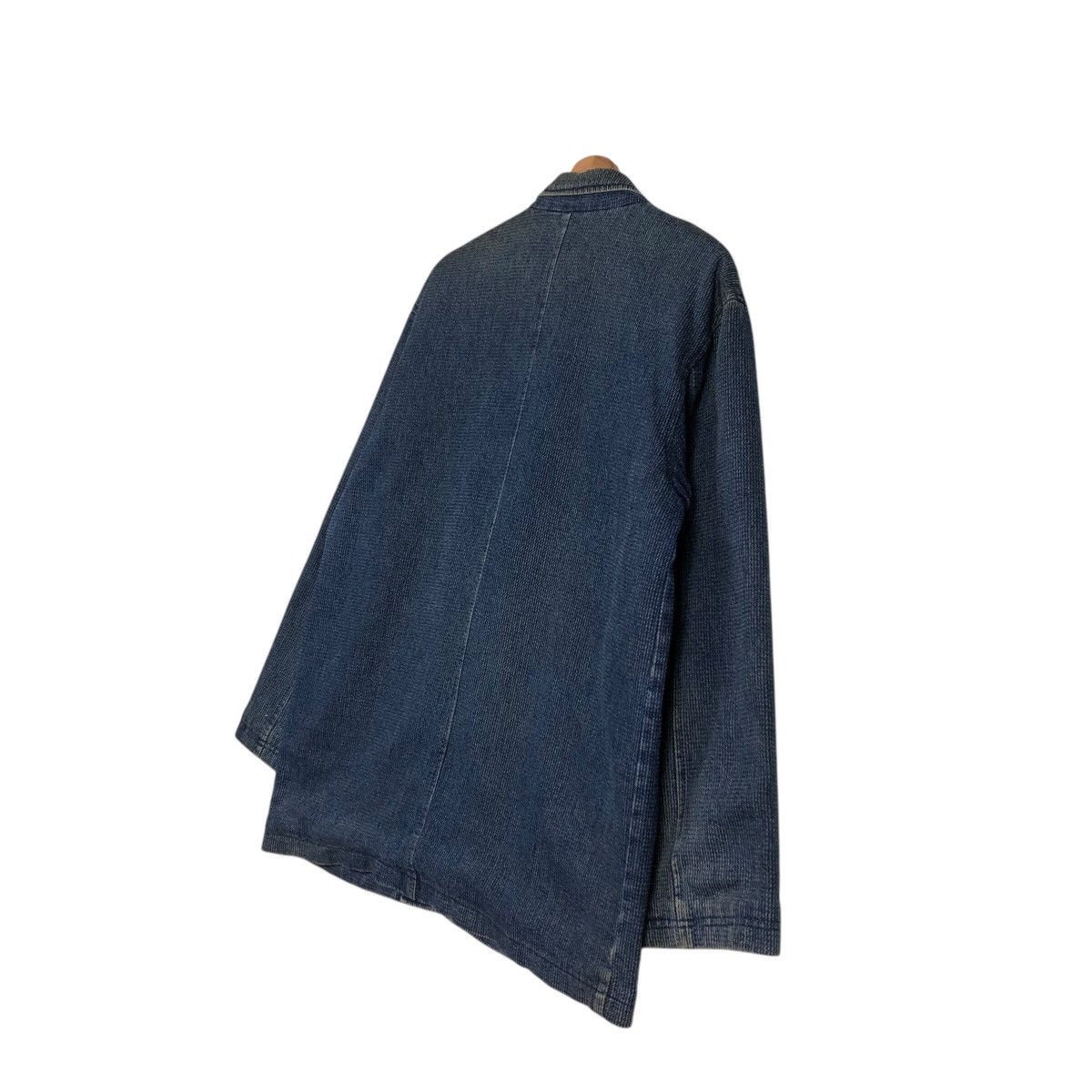 Indigo 📌Vintage Denim Indigo Chore Jacket Vivreclub Issey Miyake Size US L / EU 52-54 / 3 - 11 Thumbnail
