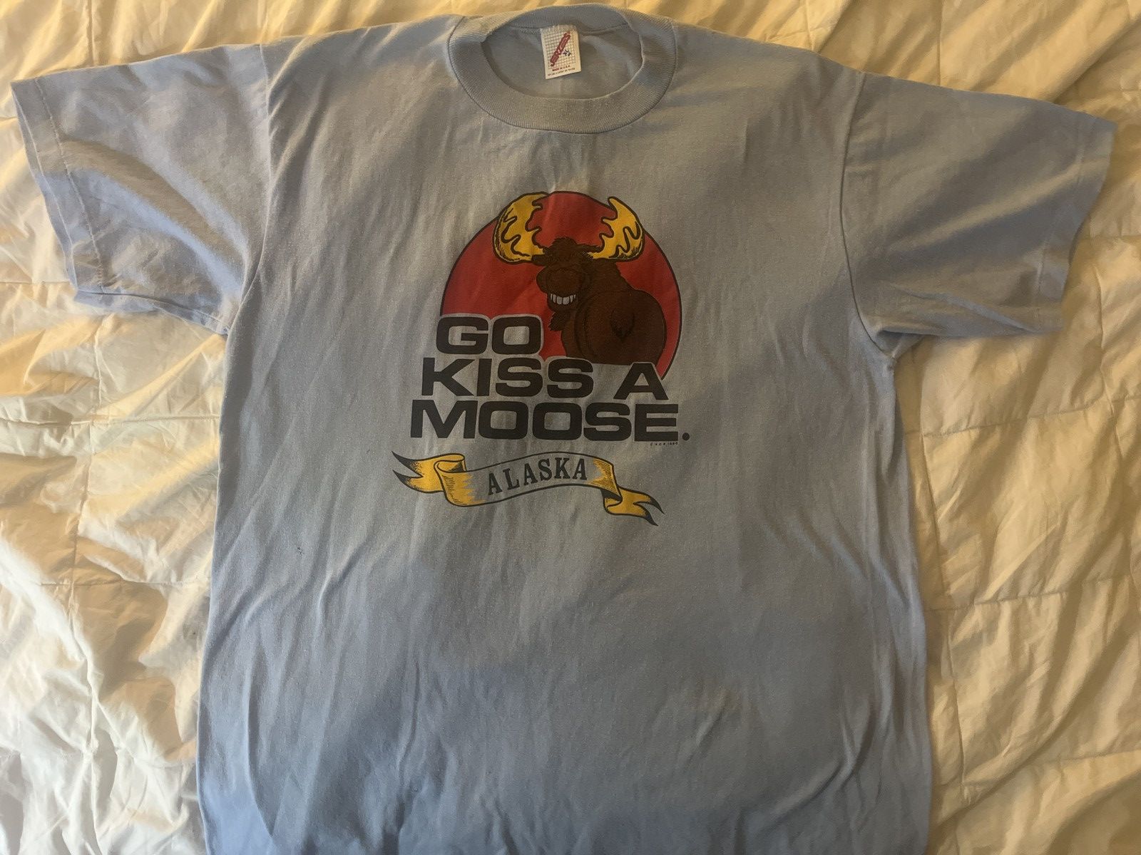 Jerzees × Vintage Vintage “Go Kiss A Moose” Shirt XL 1980 USA Size US XL / EU 56 / 4 - 1 Thumbnail
