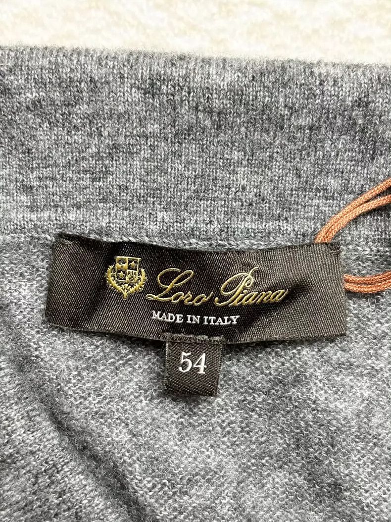 Loro Piana LORO PIANA Solid Polo collar long sleeve turtleneck Size US L / EU 52-54 / 3 - 4 Thumbnail