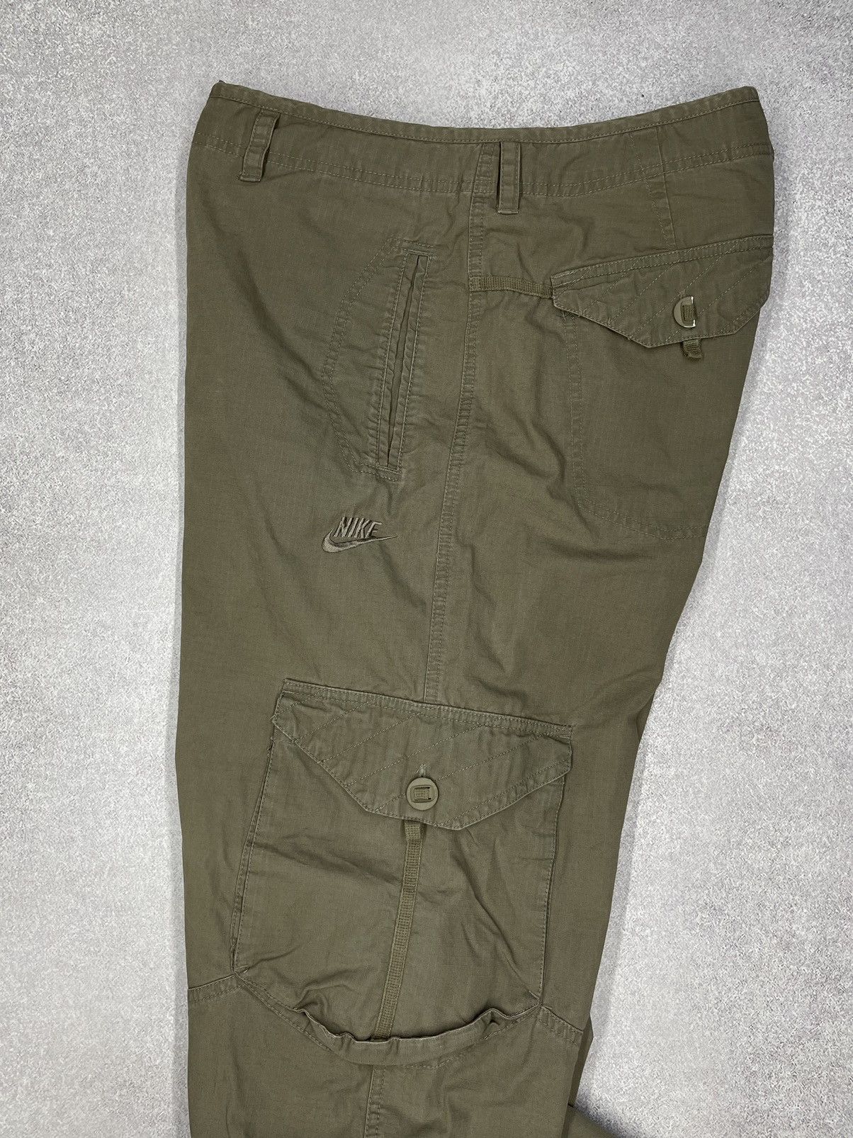 Vintage Nike Cargo Pants Grey Y2K Drill ACG Nylon TN