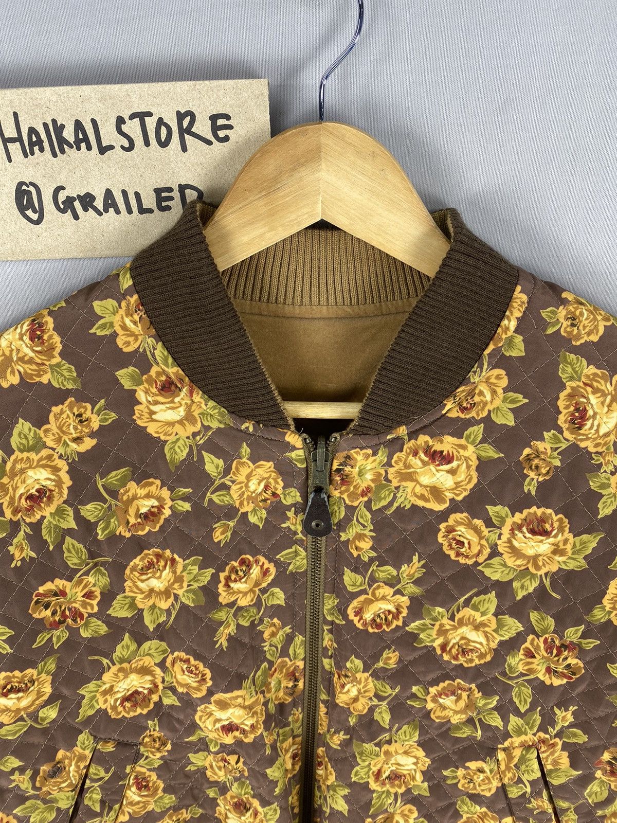 Designer Vintage Floral Bomber Reversible Quilted Jacket By Cabin Size US S / EU 44-46 / 1 - 7 Thumbnail