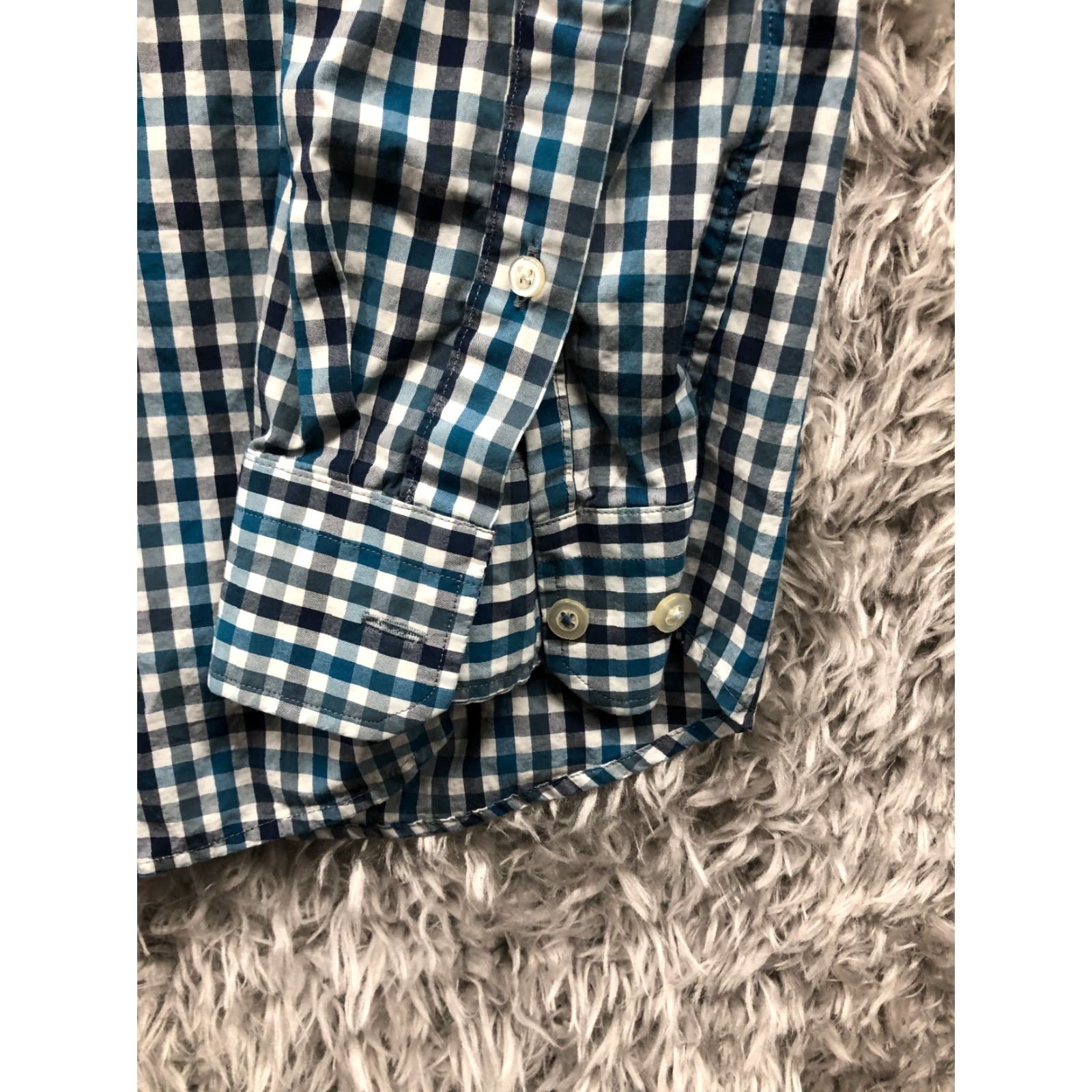 Banana Republic Banana Republic Shirt M Mens Blue Long Sleeve Spread Collar Shirt Size US M / EU 48-50 / 2 - 3 Thumbnail