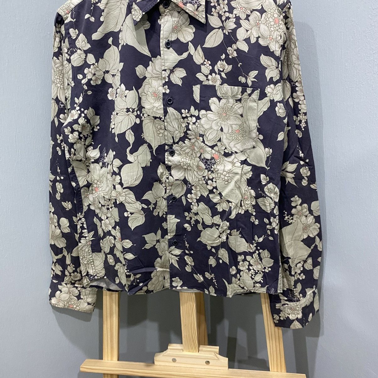 Tornado Mart Vintage Y2K Tornado Mart Japan Floral Pattern L/S Shirt Size US M / EU 48-50 / 2 - 4 Thumbnail