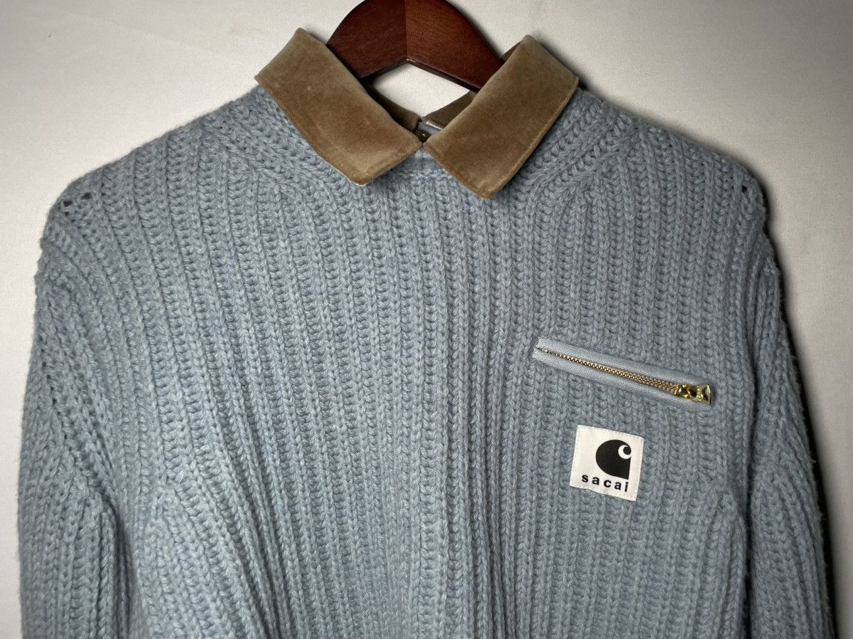 トップス sacai Carhartt WIP Knit Pullover Detroit Sacai x Carhartt WIP Knit Detroit Pullover Beige Men's