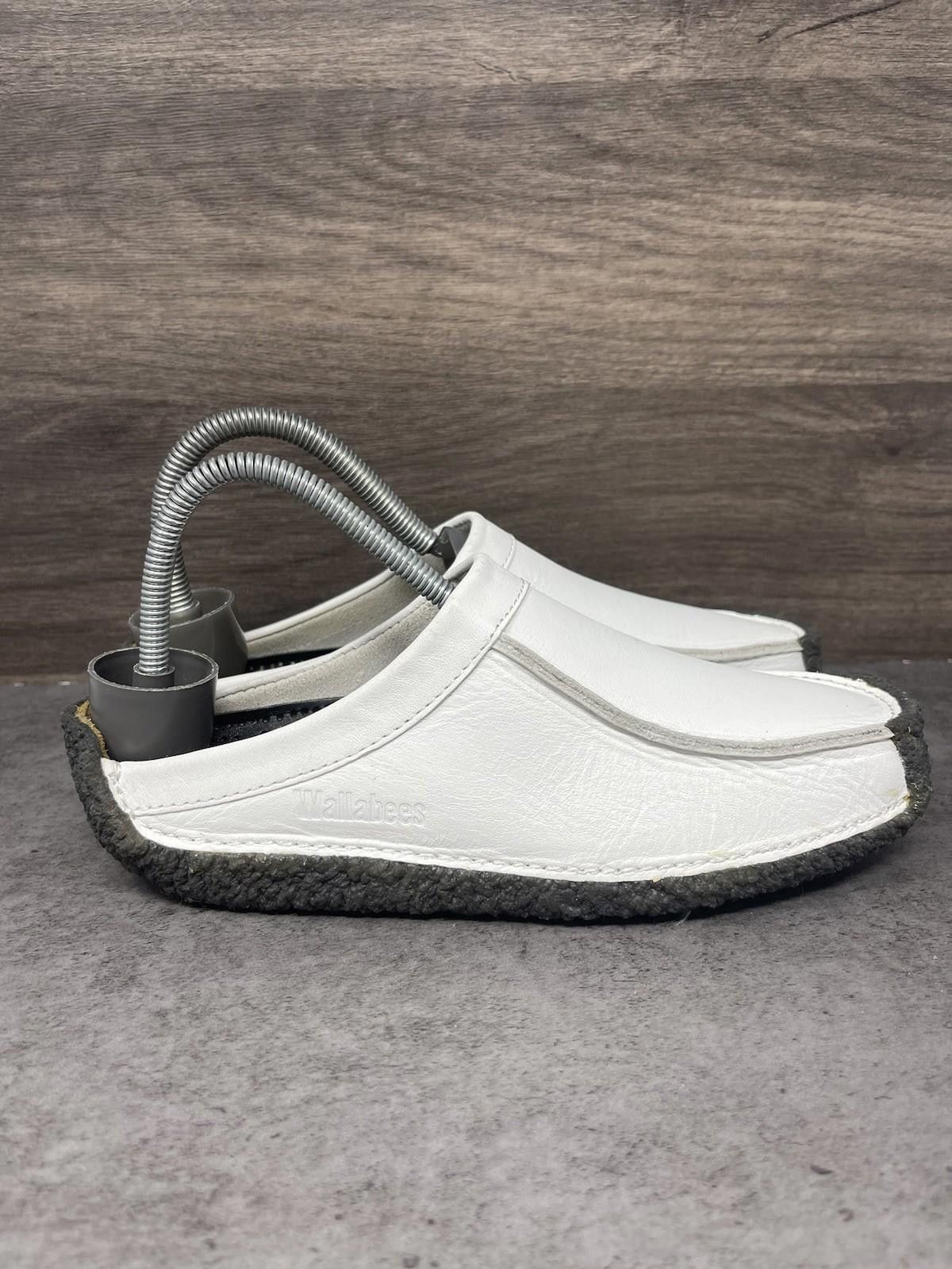 Clarks Clarks Wallabees Shoes Womens Size 5.5 White Leather Mule Size US 5.5 / IT 35.5 - 6 Thumbnail