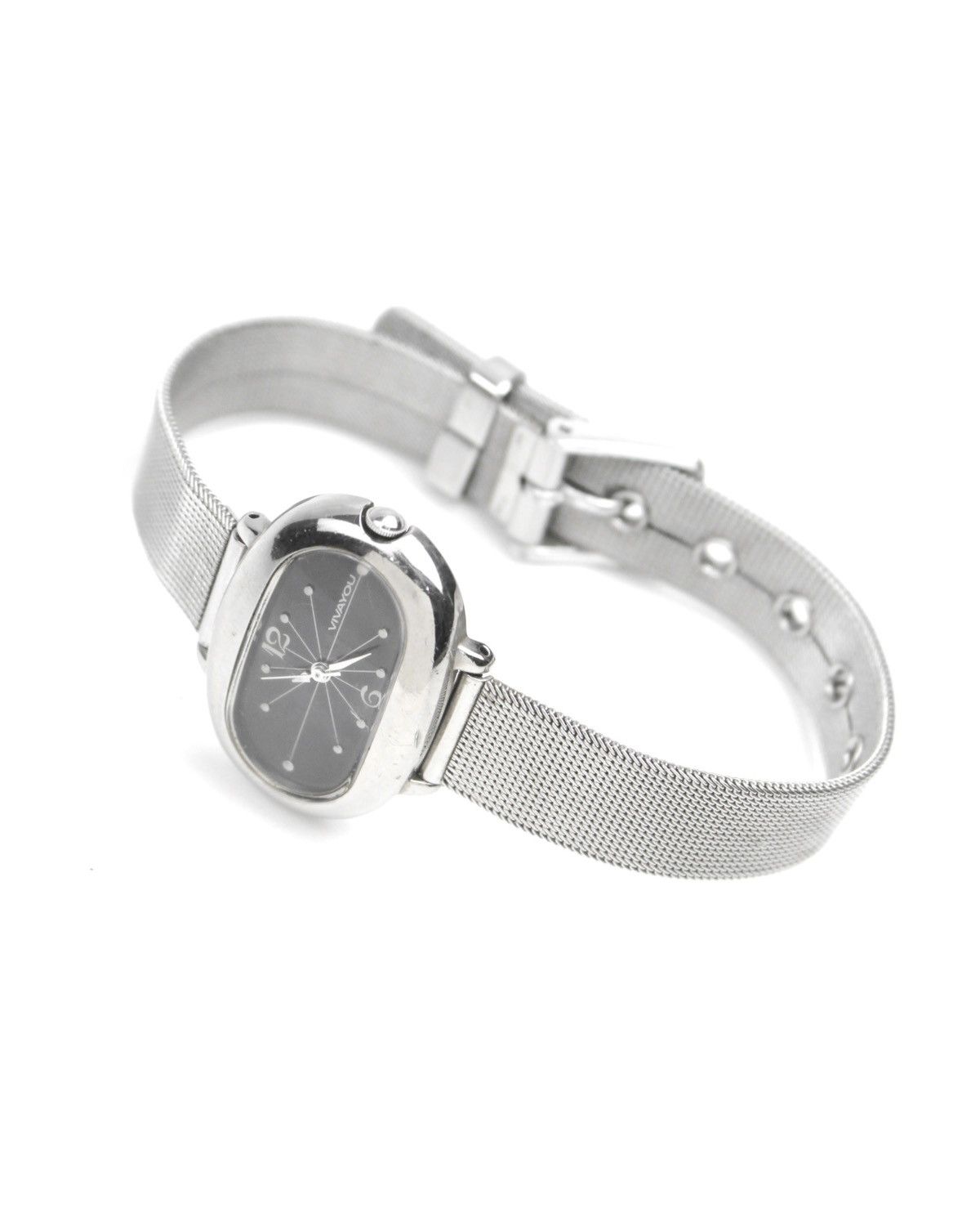 Hysteric Glamour 1990S ORIENT VIVAYOU BLACK OVAL SPACE AGE MESH STRAP WATCH Size ONE SIZE - 3 Thumbnail