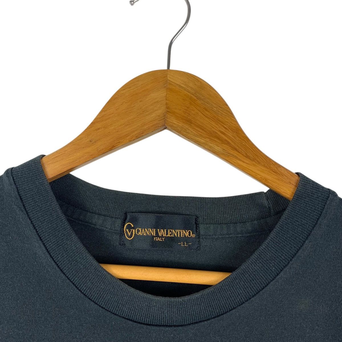 Valentino × Vintage Vintage GIANNI VALENTINO Embroidery spellout tee shirt Size US XL / EU 56 / 4 - 5 Thumbnail