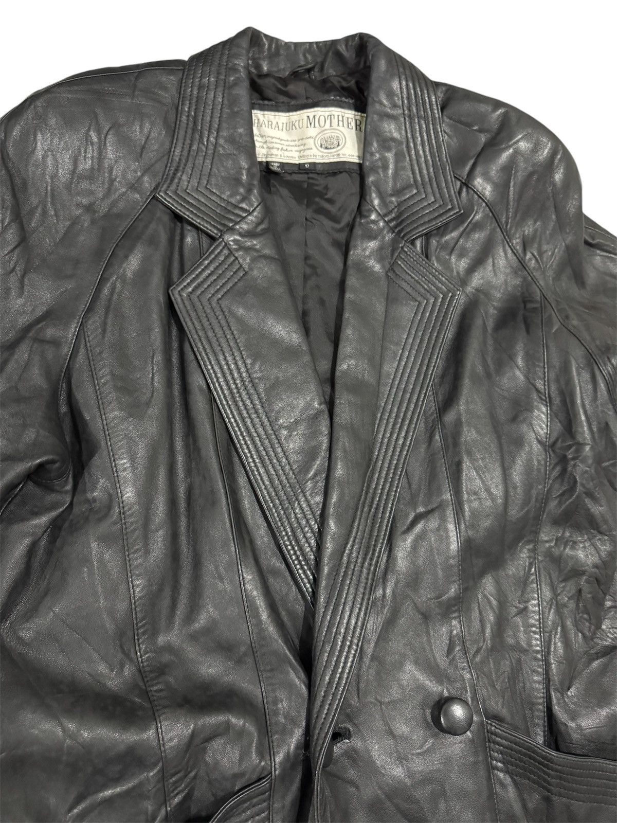 Japanese Brand × Vintage Vintage Harajuku Mother Long Leather Jacket Streetwear Size US M / EU 48-50 / 2 - 9 Thumbnail