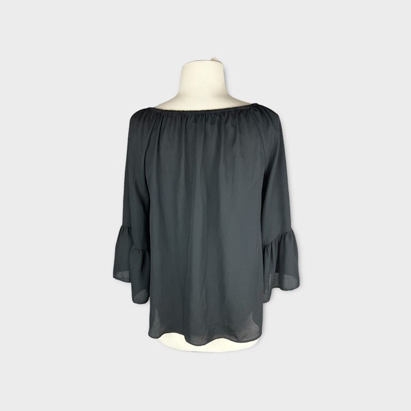 Vintage My Michelle | Vintage Y2K Black peasant top | Small Size S / US 4 / IT 40 - 2 Thumbnail