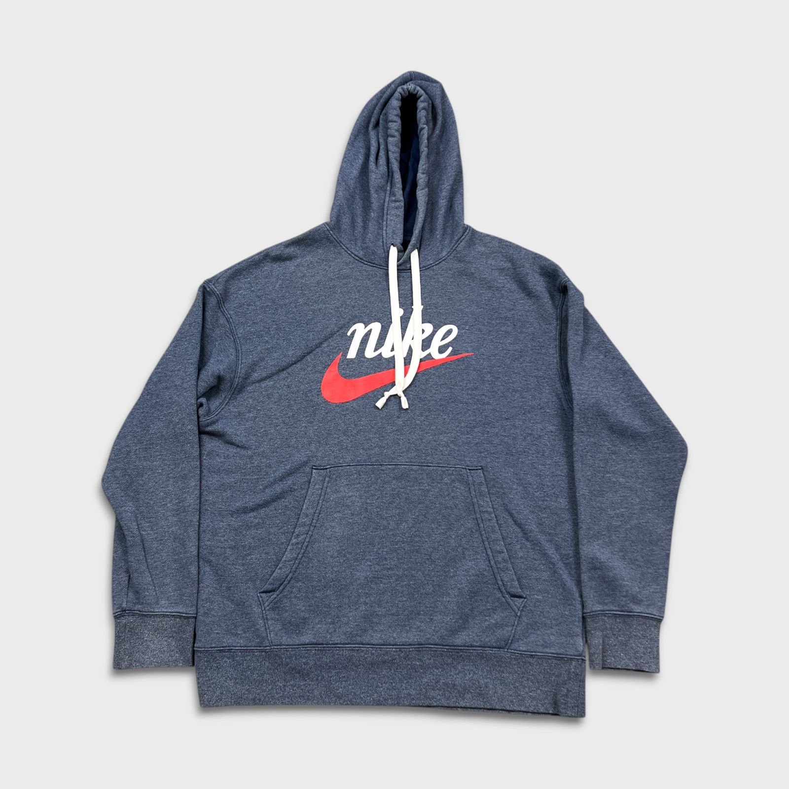 Nike × Vintage Nike Sportswear Heritage Hoodie Large Swoosh Hood Sweatshirt Size US L / EU 52-54 / 3 - 1 Thumbnail