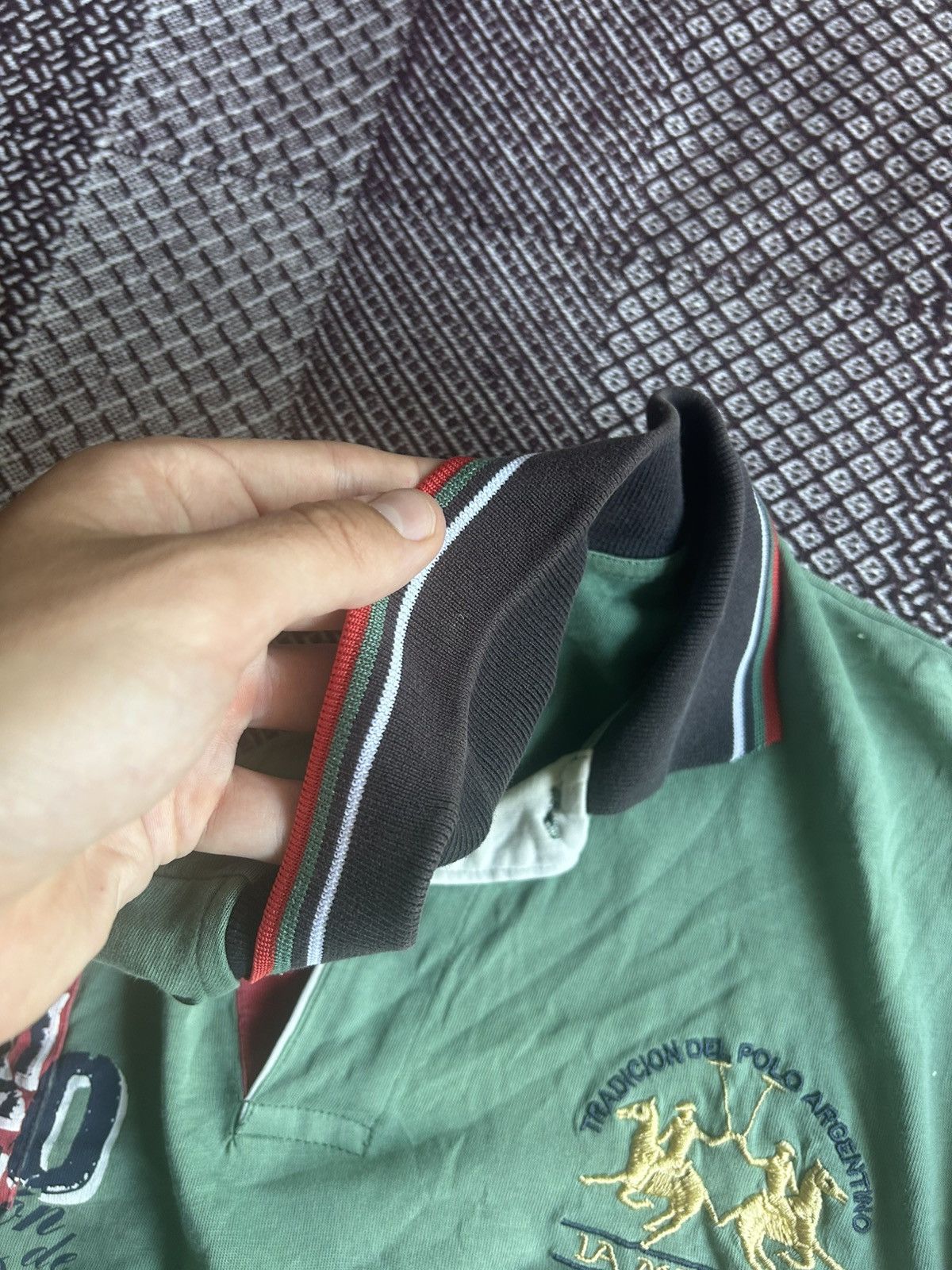 Vintage La Martina Vintage Polo T-shirt Big Logo Thrashed Condition Size US XL / EU 56 / 4 - 10 Thumbnail