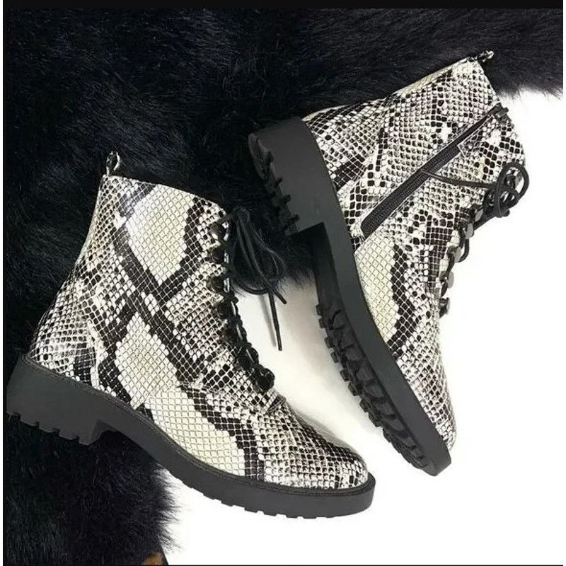 Other Linia Paolo Trinity Combat Lace-up Boot in Snake Size 8 Size US 8 / IT 38 - 12 Thumbnail