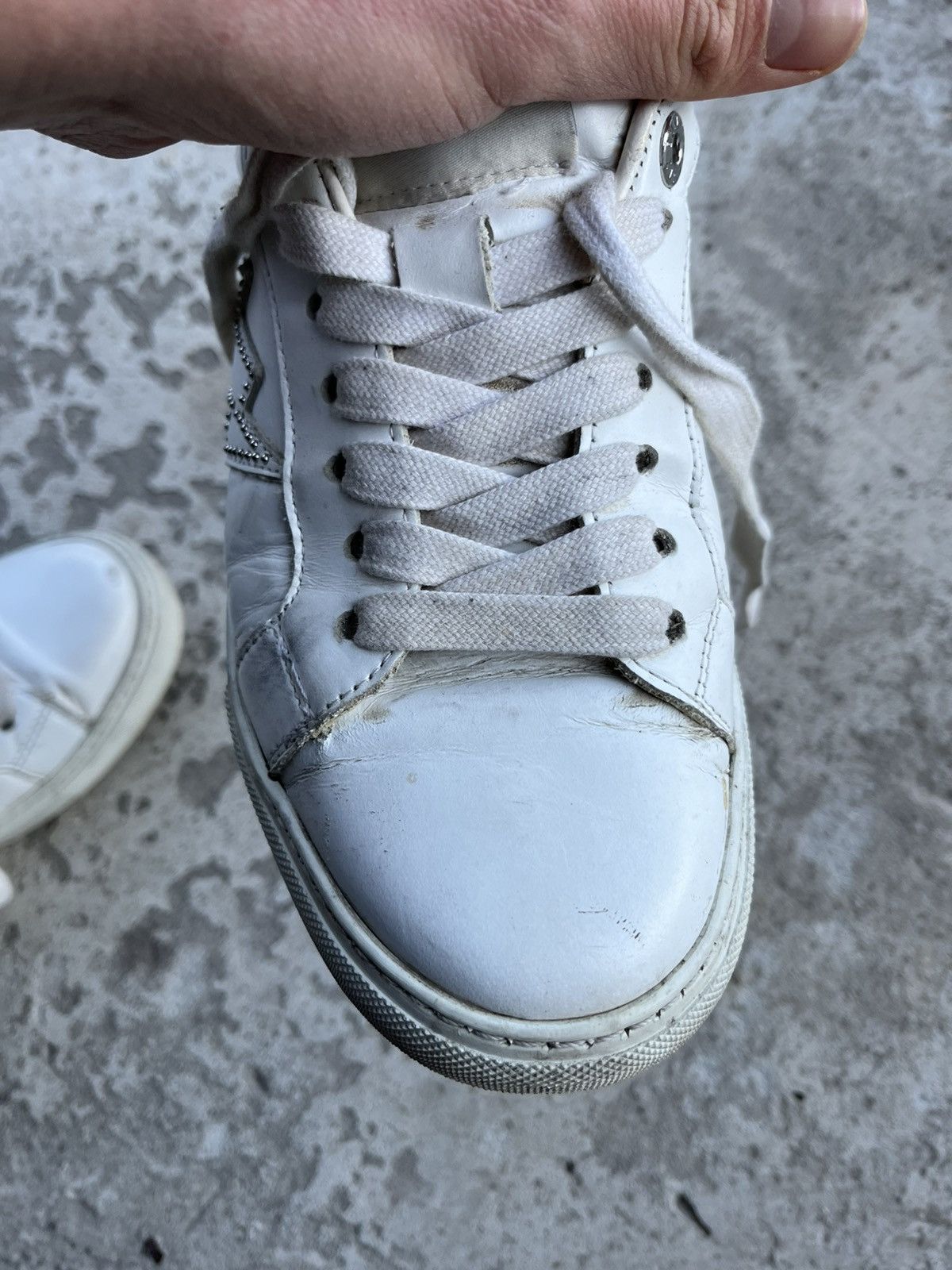 Zadig & Voltaire Zadig & Voltaire Distressed Low Top Sneakers Leather Shoes Size US 8 / IT 38 - 11 Thumbnail