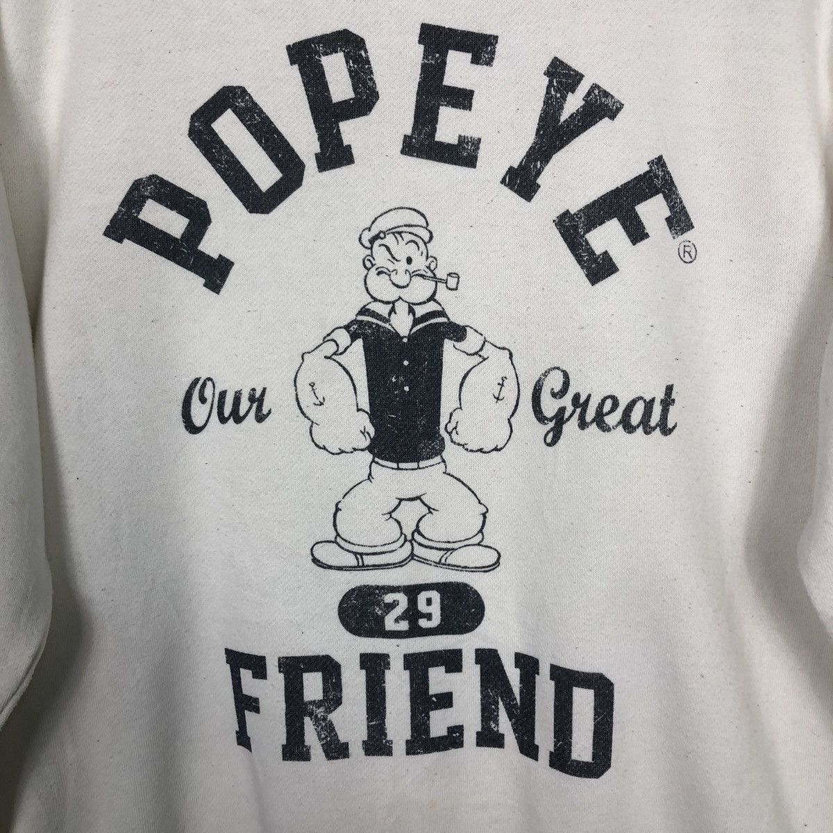 📌Vintage Sweatshirt Popeye Big Logo Cartoon Deisgn