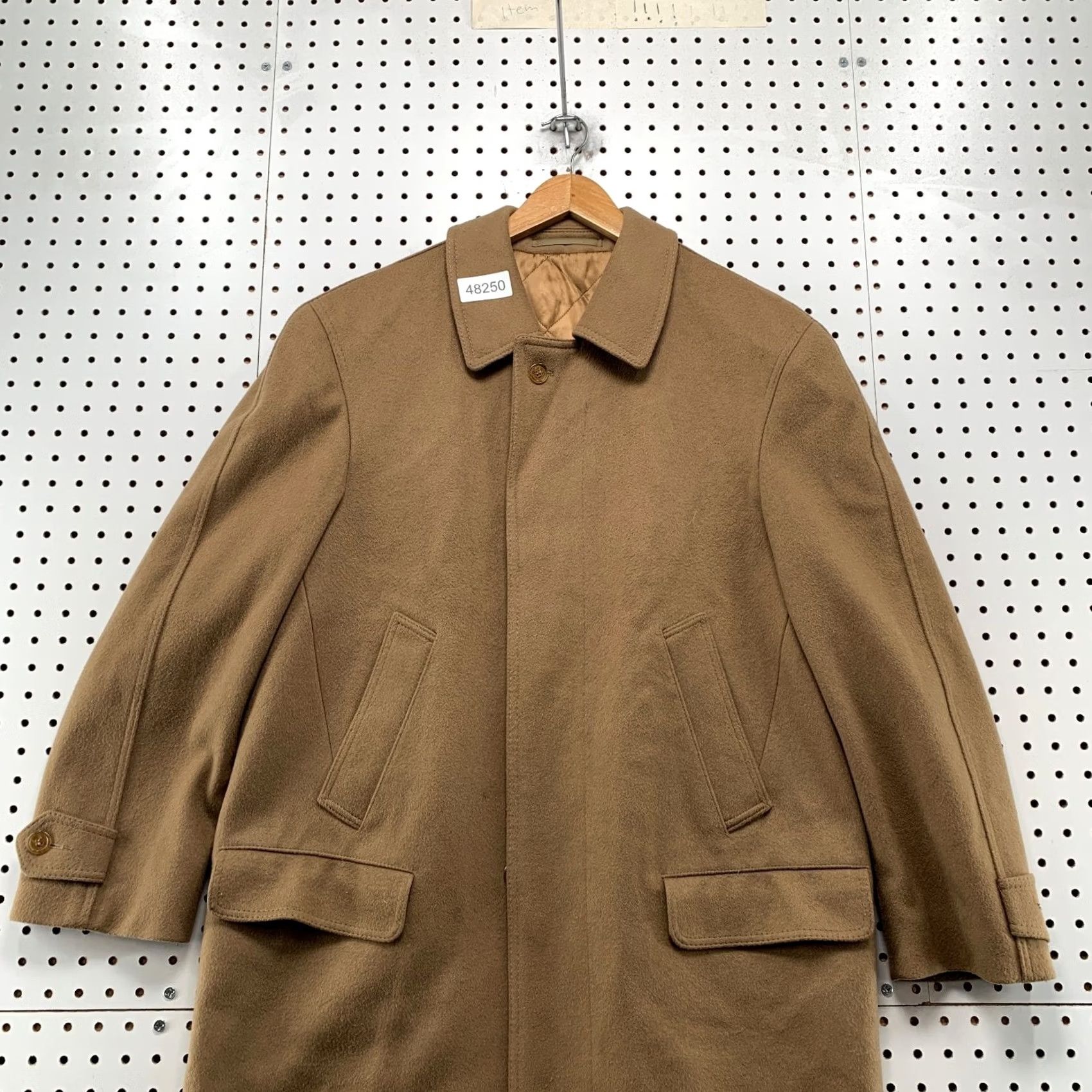Vintage VINTAGE Steinbock Wool Overcoat Mens 36 Brown Plaid Liner Wool Lining Coat Long Buttoned Casual Business Mens Size US XXS / EU 40 - 5 Thumbnail