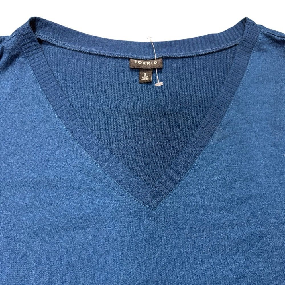 Torrid New Torrid Lt Weight French Terry V-Neck Ruffle Shoulder Bl Size XXL / US 16-18 / IT 52-54 - 4 Thumbnail