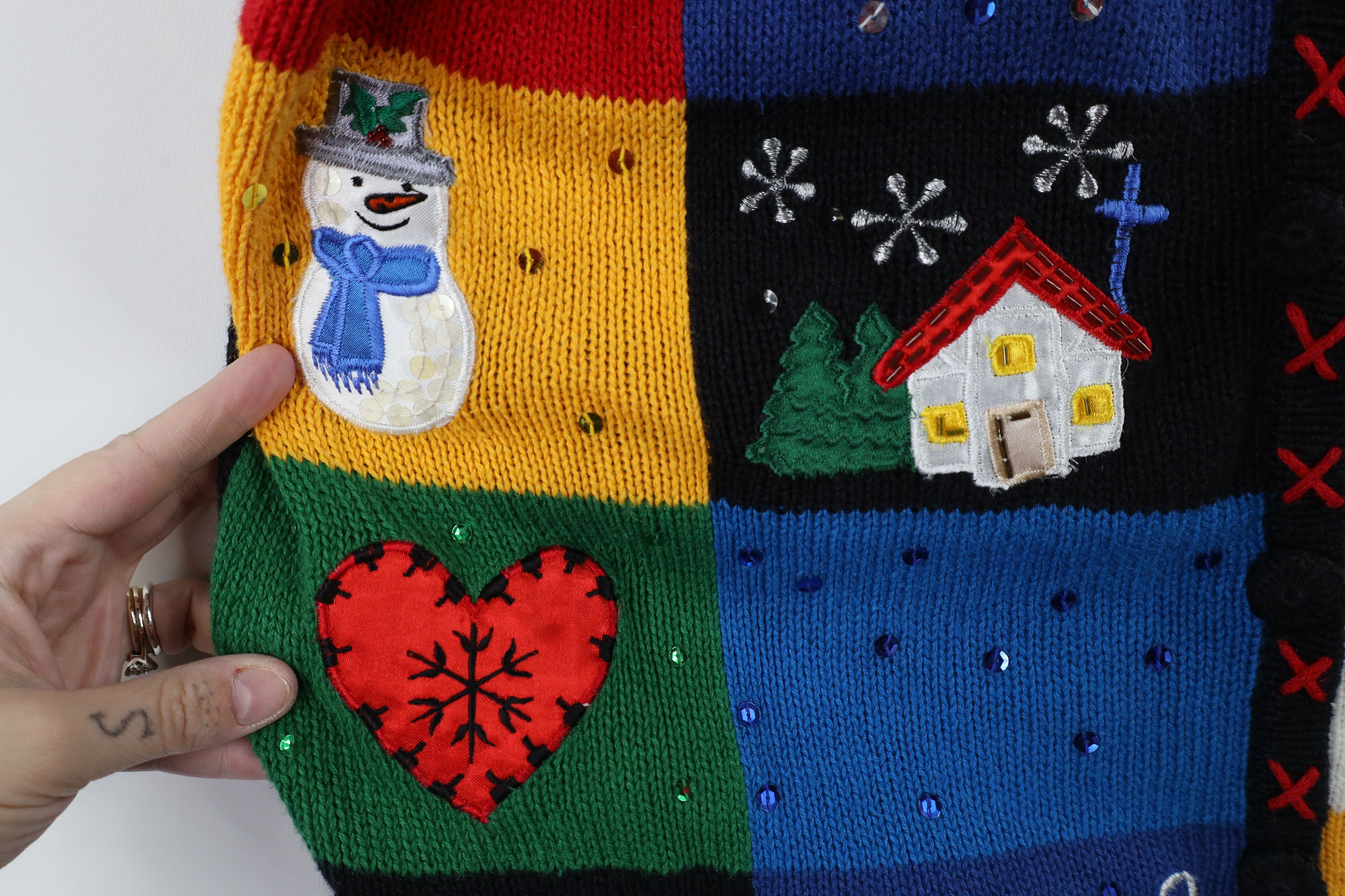 Vintage Vintage 90s Streetwear Christmas Cardigan Sweater Vest Size L / US 10 / IT 46 - 7 Thumbnail