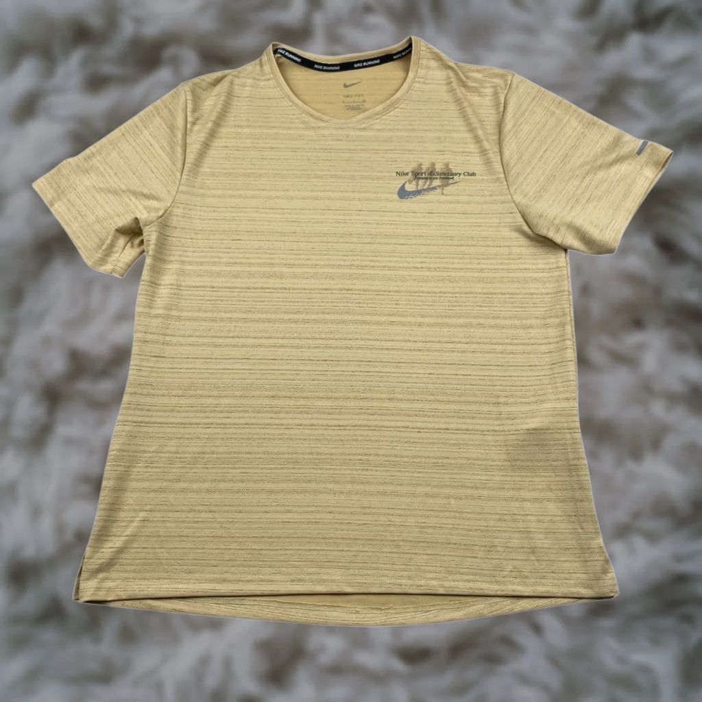 Nike Nike Dri-Fit Running Sport & Sanctuary Club T-Shirt S Mens Short Sleeve Tan Size US S / EU 44-46 / 1 - 1 Thumbnail