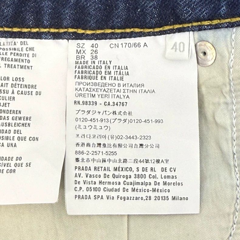 Prada Prada Washed blue metal triangle denim skirt 2502-Nextarrow Size 26" / US 2 / IT 38 - 7 Thumbnail