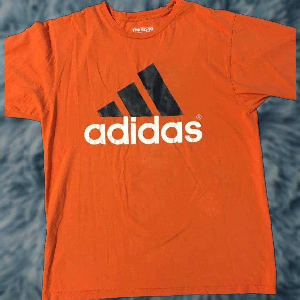 Adidas adidas Trefoil Shirt L Stripes Athletic Basketball Vtg Gym Track Soccer Baseball Shirt Mens Orange Short Sleeve Crew Neck Graphic Tee Size US L / EU 52-54 / 3 - 1 Thumbnail