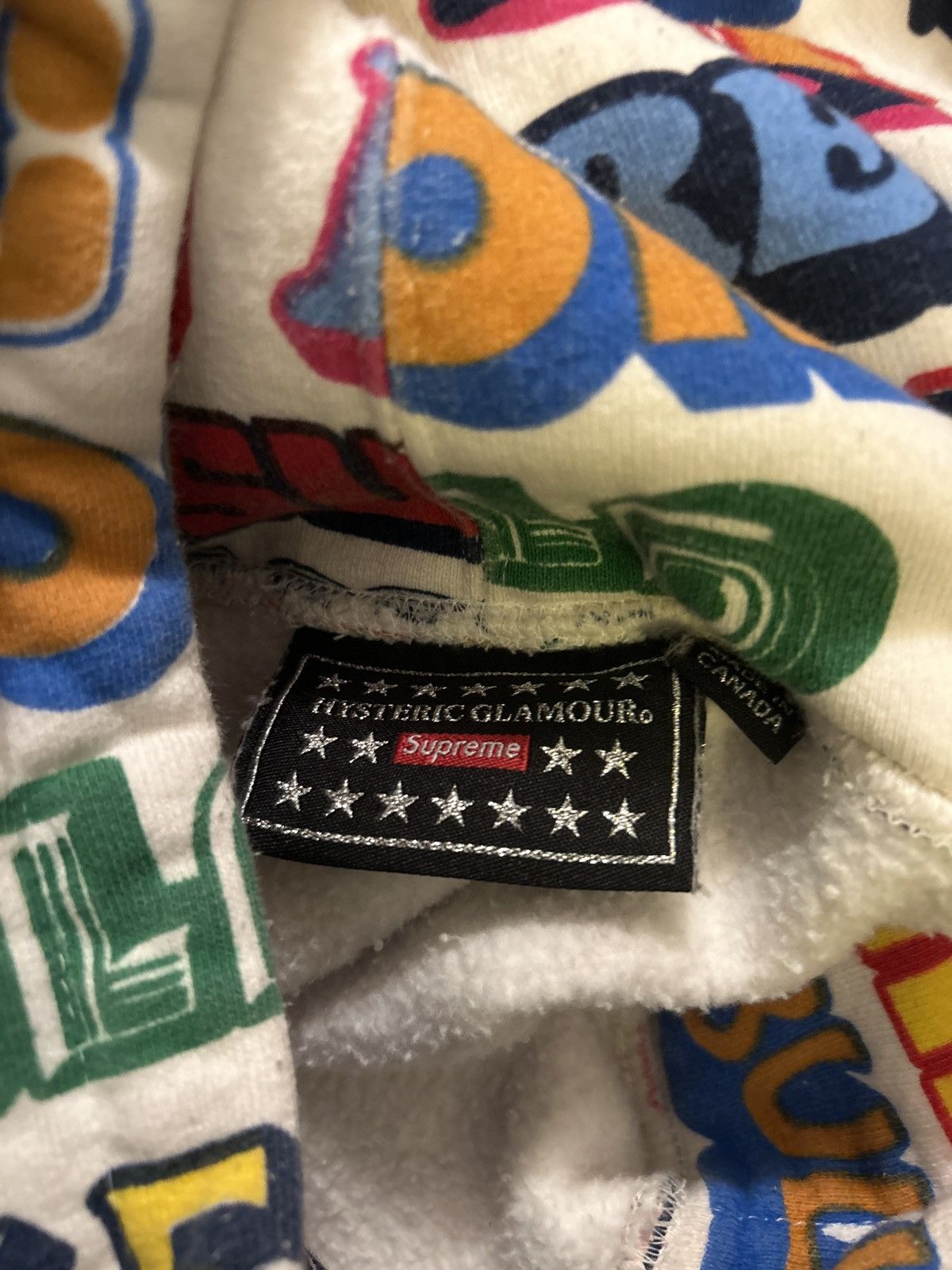 Supreme hysteric glamour text hoodie clearance
