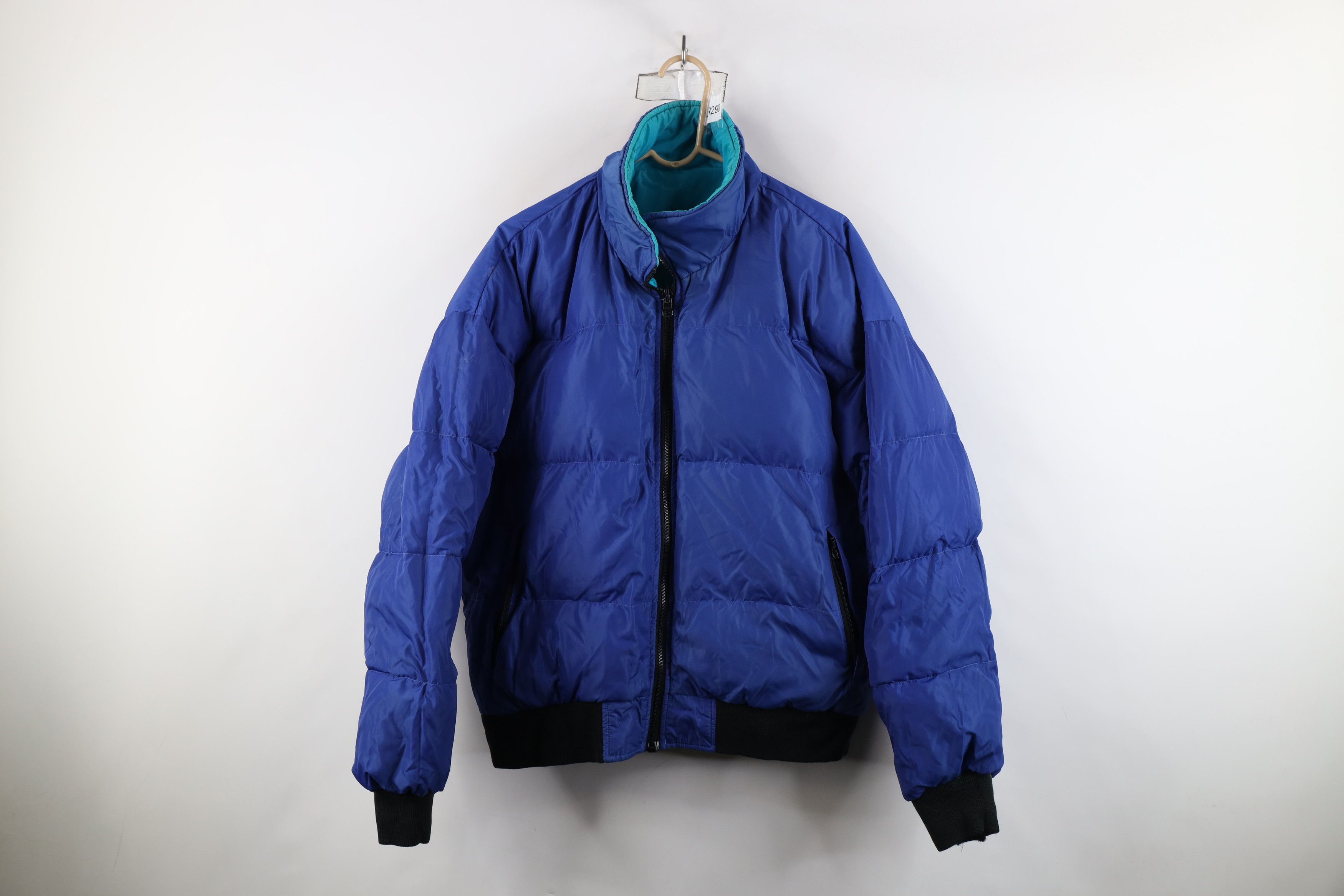 Vintage × Woolrich Woolen Mills Vintage 90s Woolrich Spell Out 2 In 1 Puffer Jacket Red Blue Size US XL / EU 56 / 4 - 13 Thumbnail