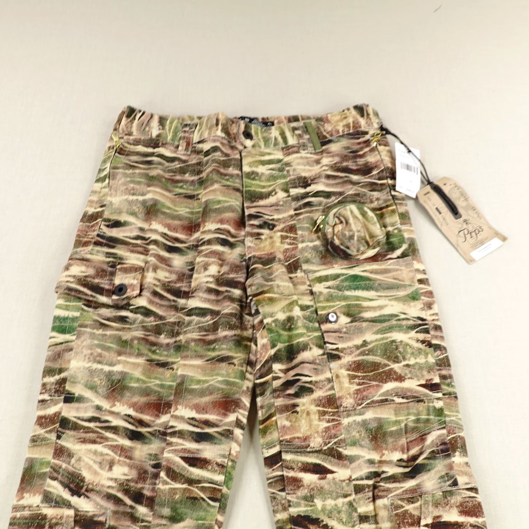 Prps PRPS Pants Mens 30 Camouflage Cargo Straight Leg Button Fly Cargo Jeans NEW 98 Size US 30 / EU 46 - 2 Thumbnail